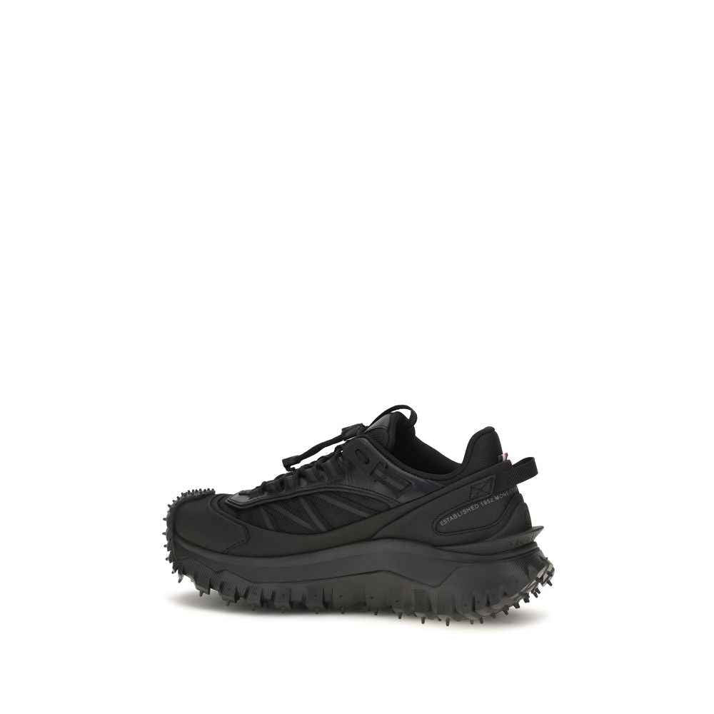 Moncler Black Calf Leather Bos Taurus Athletic Sneakers