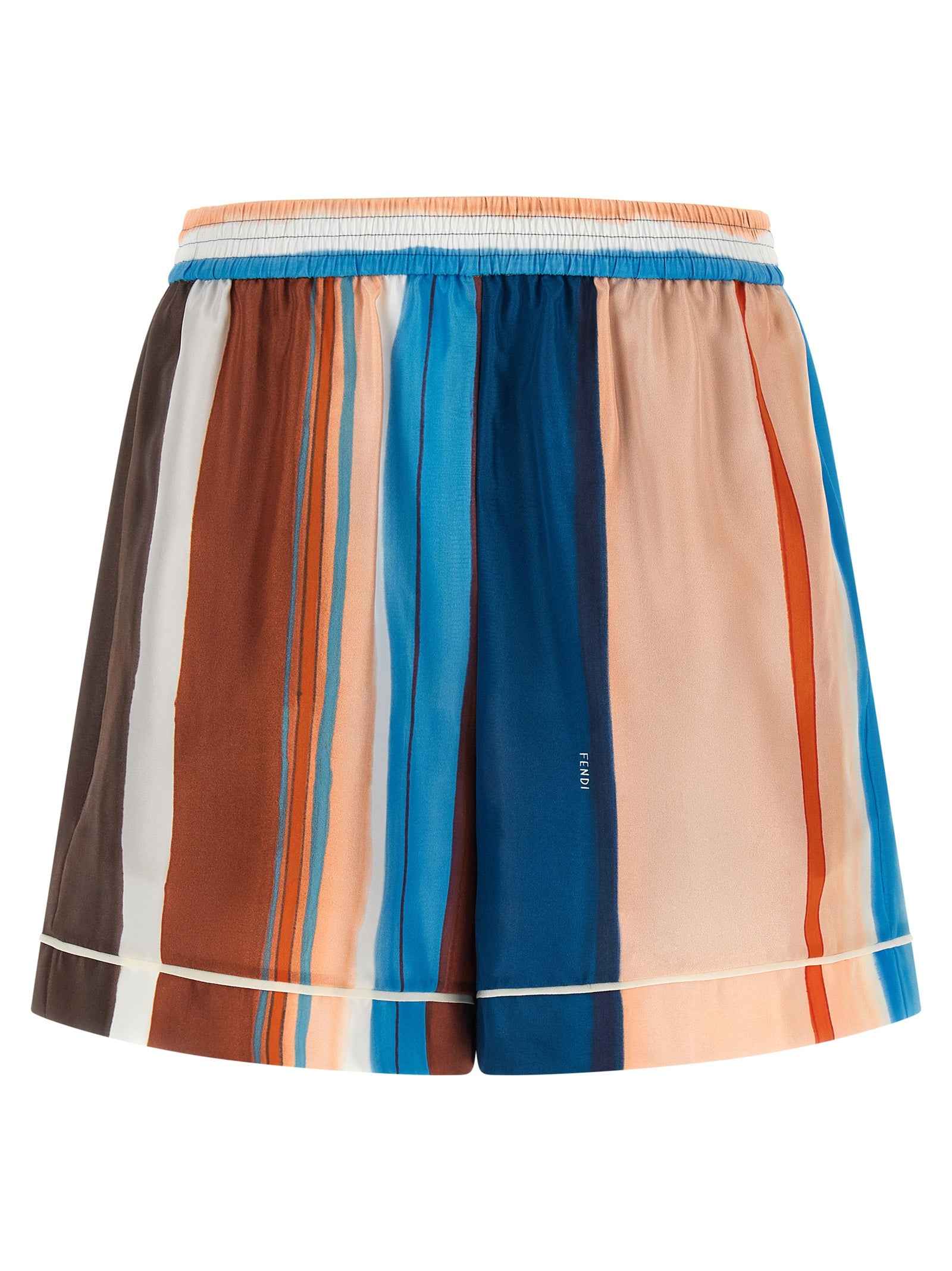Fendi Multicolor Silk Bermuda Shorts