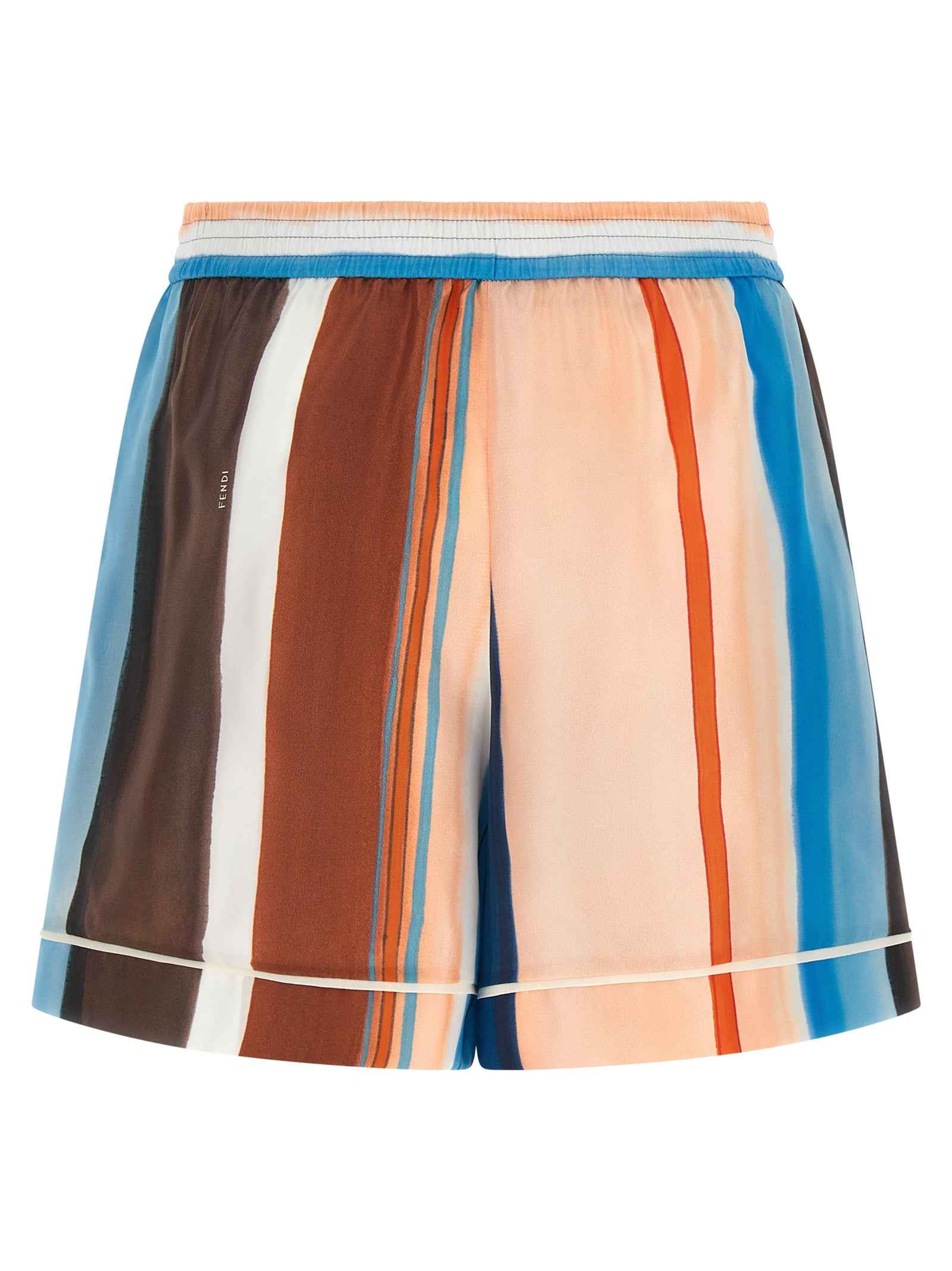 Fendi Multicolor Silk Bermuda Shorts