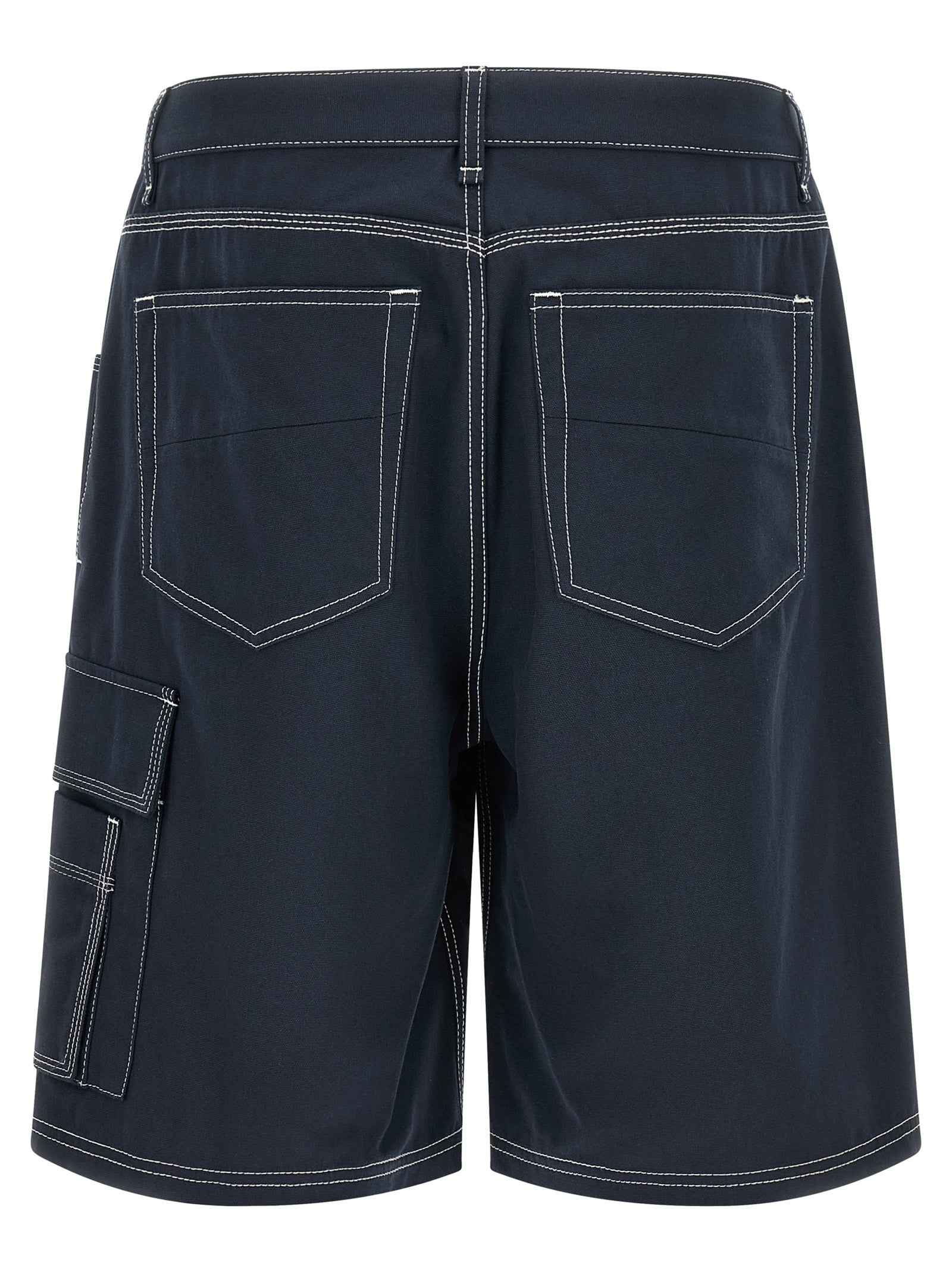 Fendi Blue Cotton Bermuda Shorts