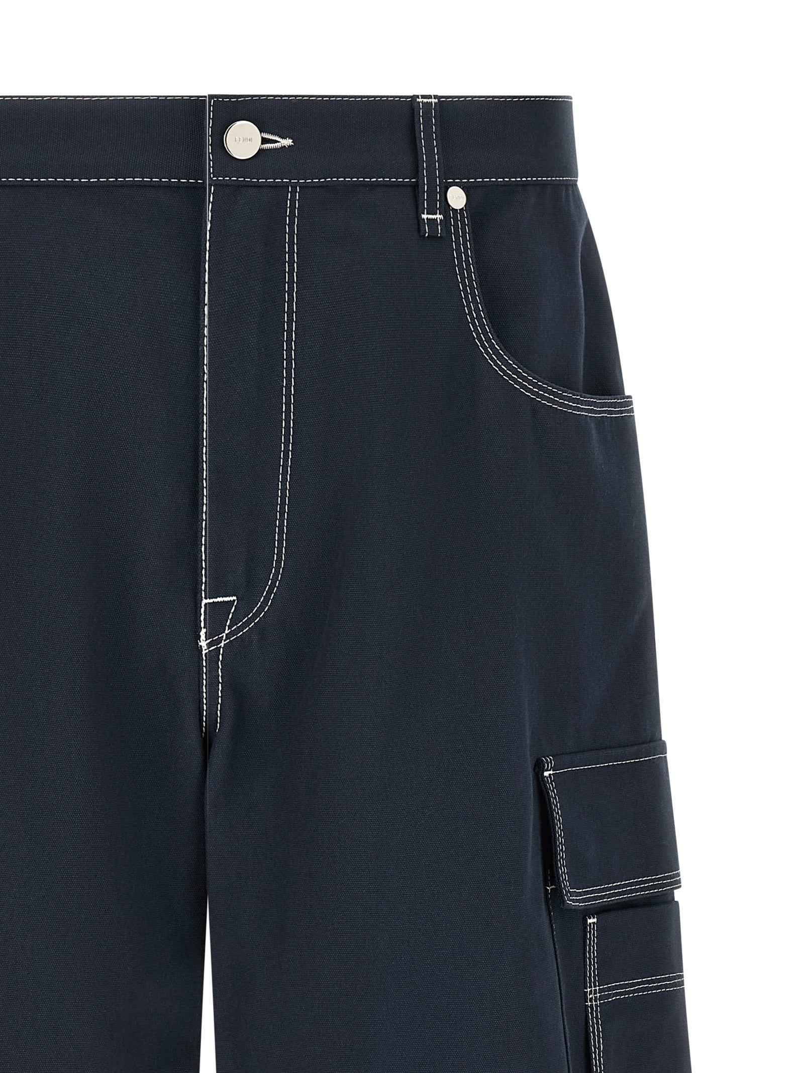 Fendi Blue Cotton Bermuda Shorts