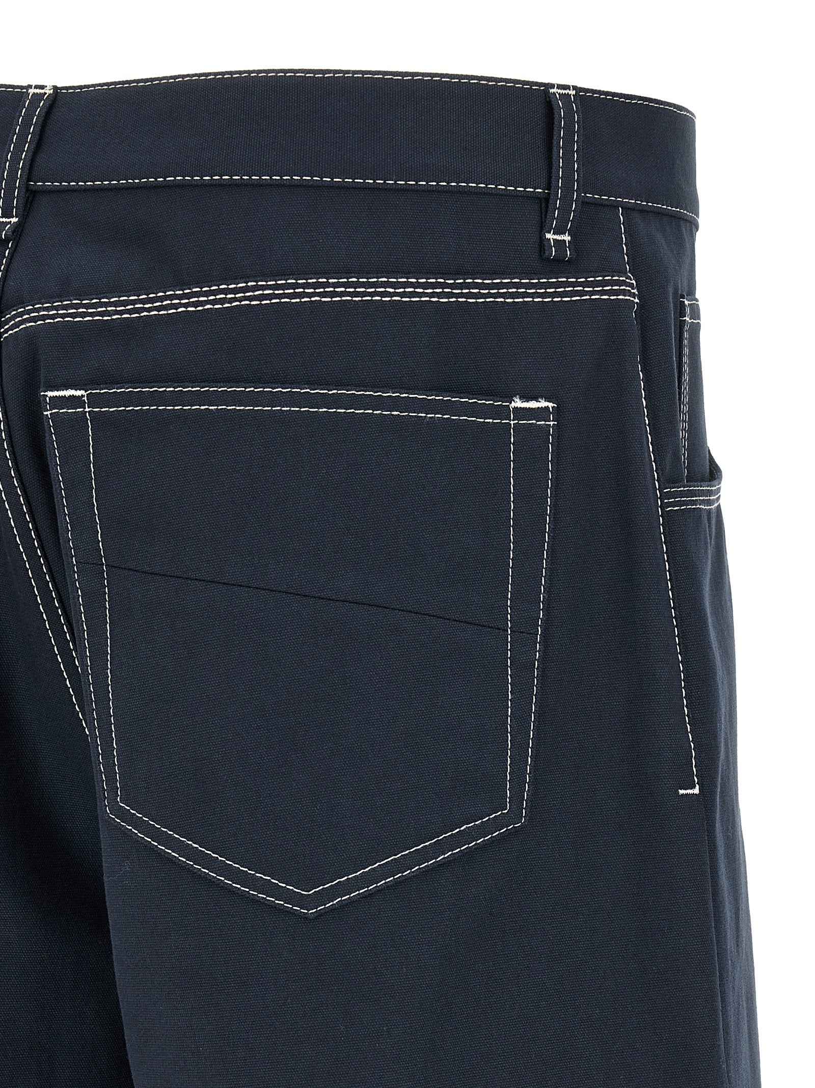 Fendi Blue Cotton Bermuda Shorts