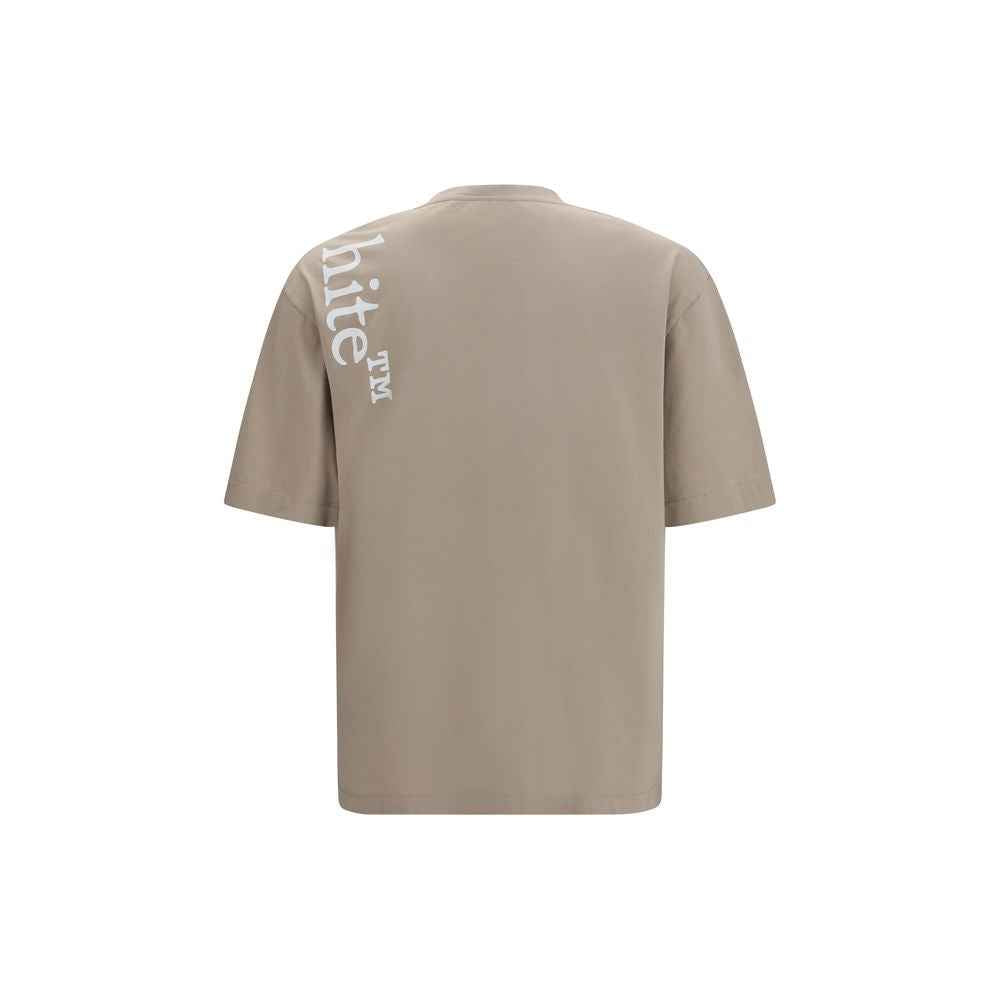Off-White Beige Cotton T-Shirt