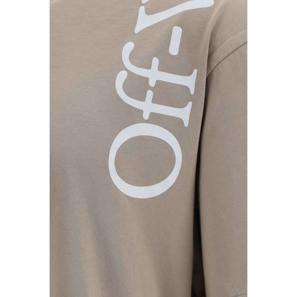 Off-White Beige Cotton T-Shirt
