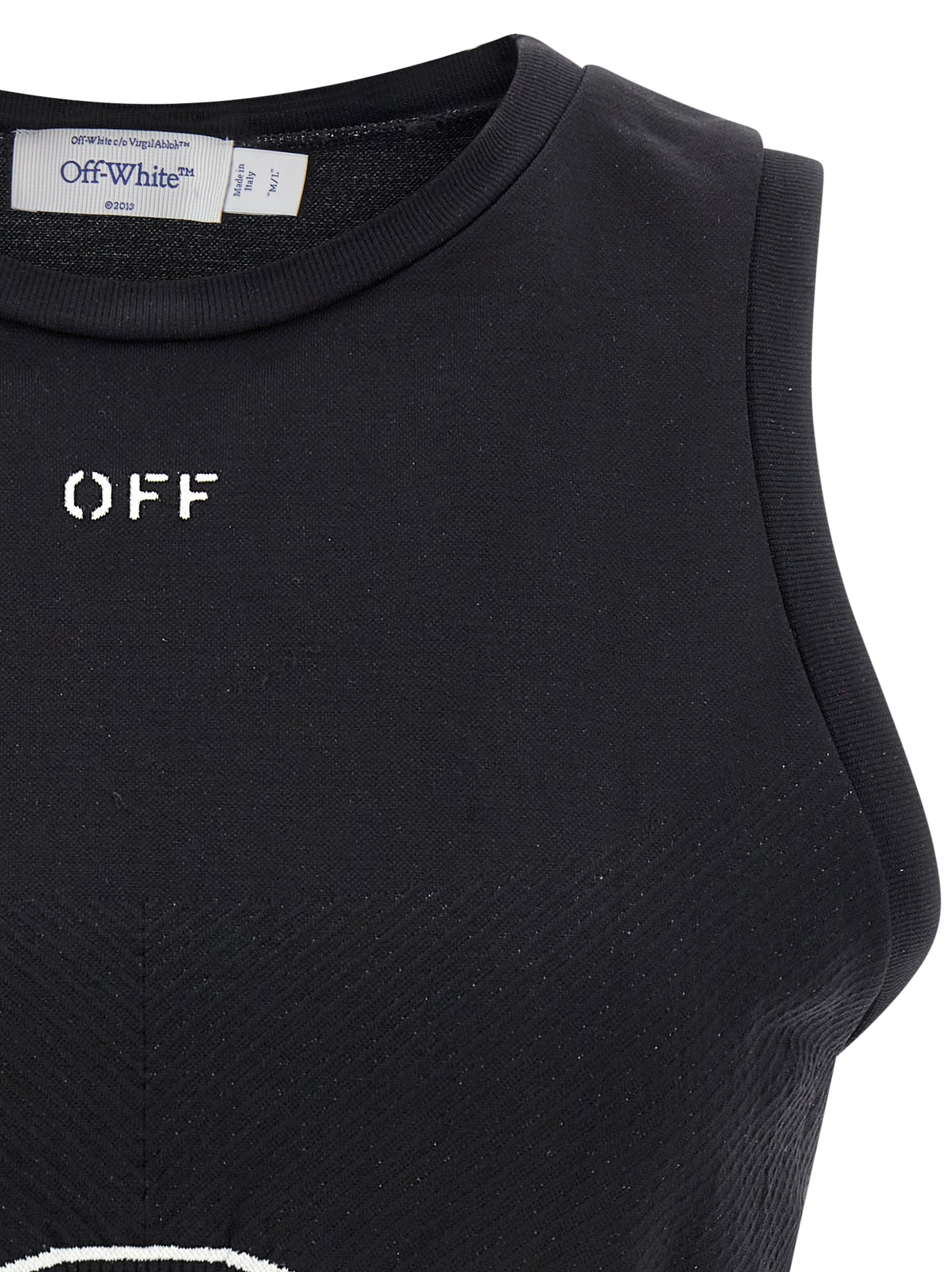 Off-White Black Polyamide Sport Bra