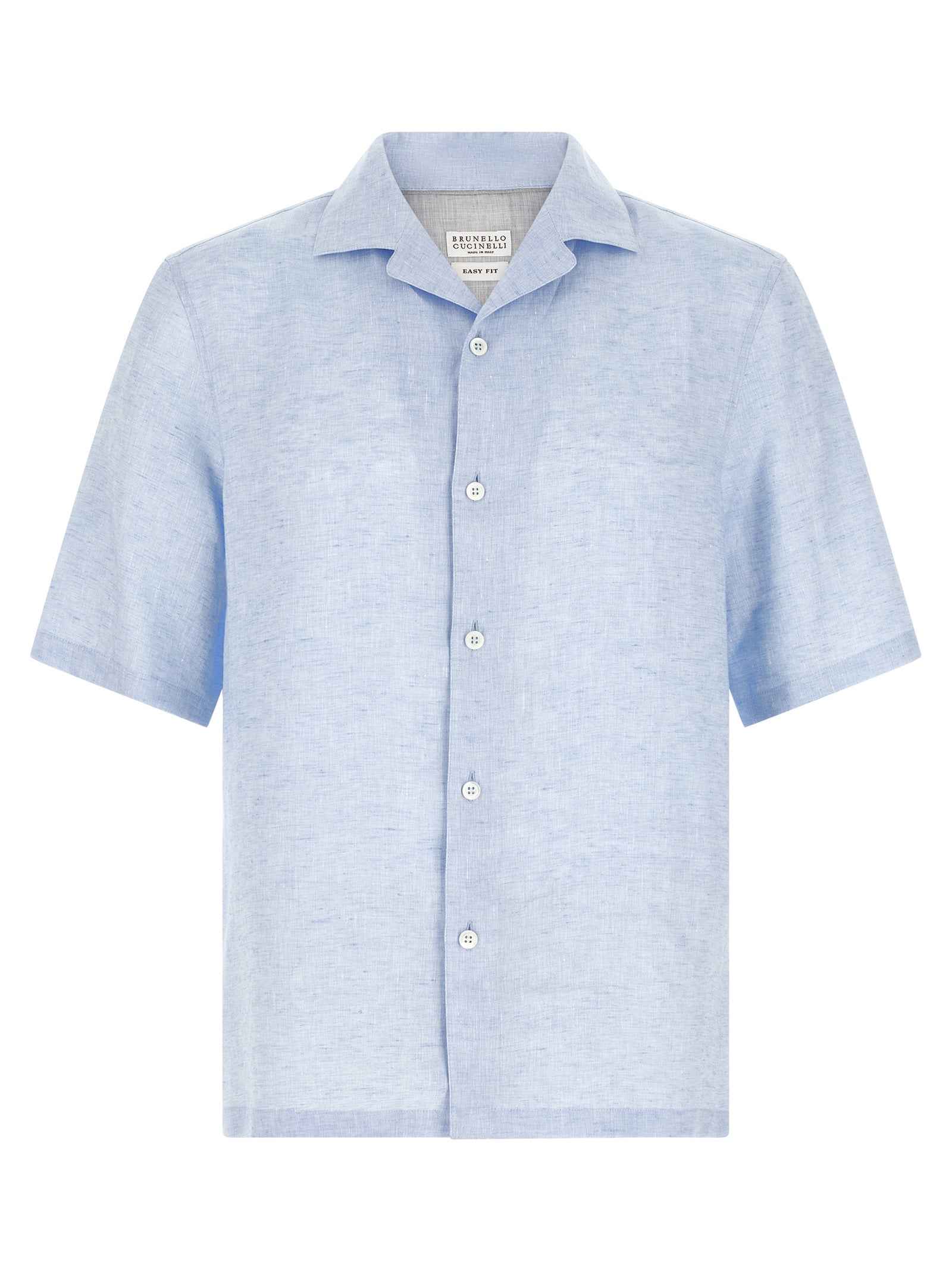 Brunello Cucinelli Blue Linen Blouse