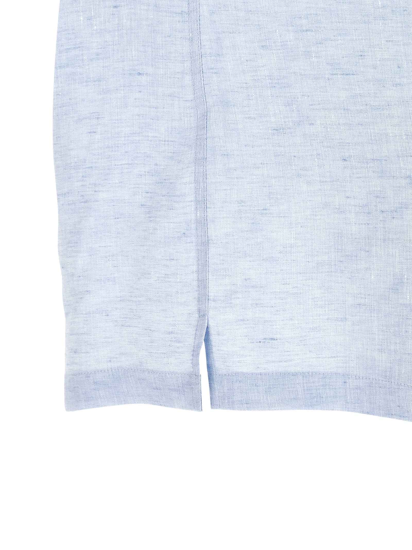 Brunello Cucinelli Blue Linen Blouse
