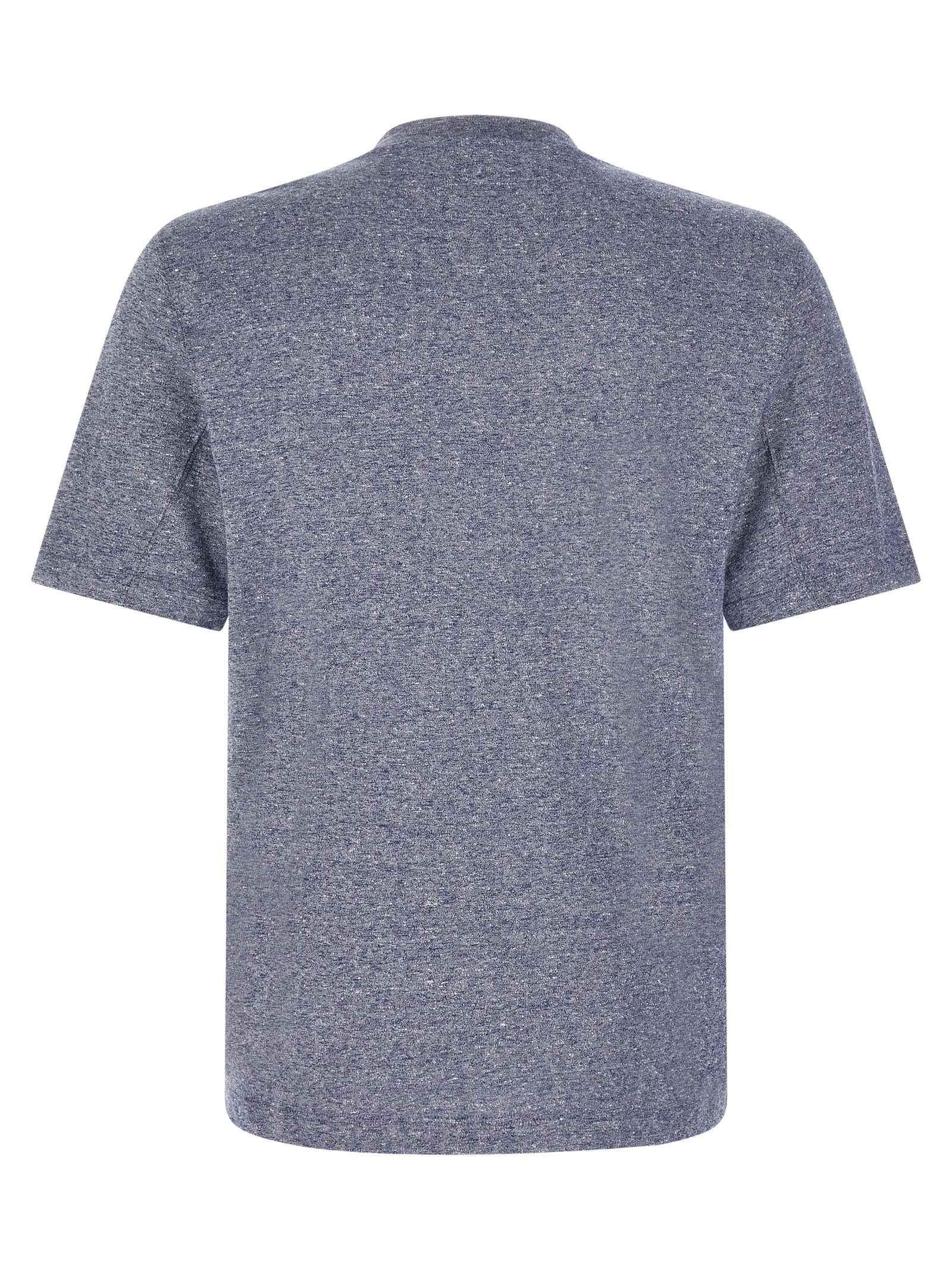 Brunello Cucinelli Blue Linen T-Shirt