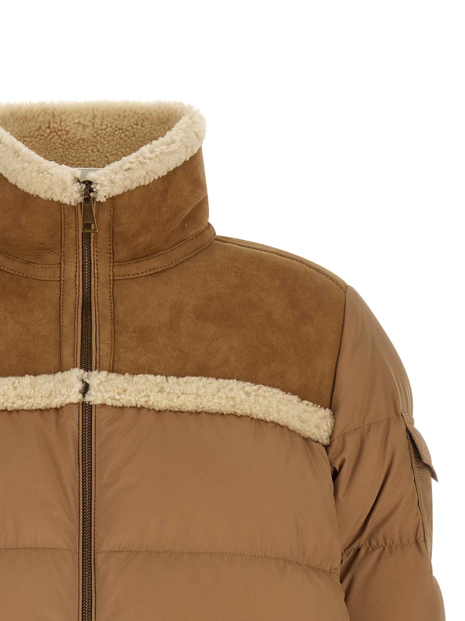 Moncler Beige Polyester Full-Length Jacket