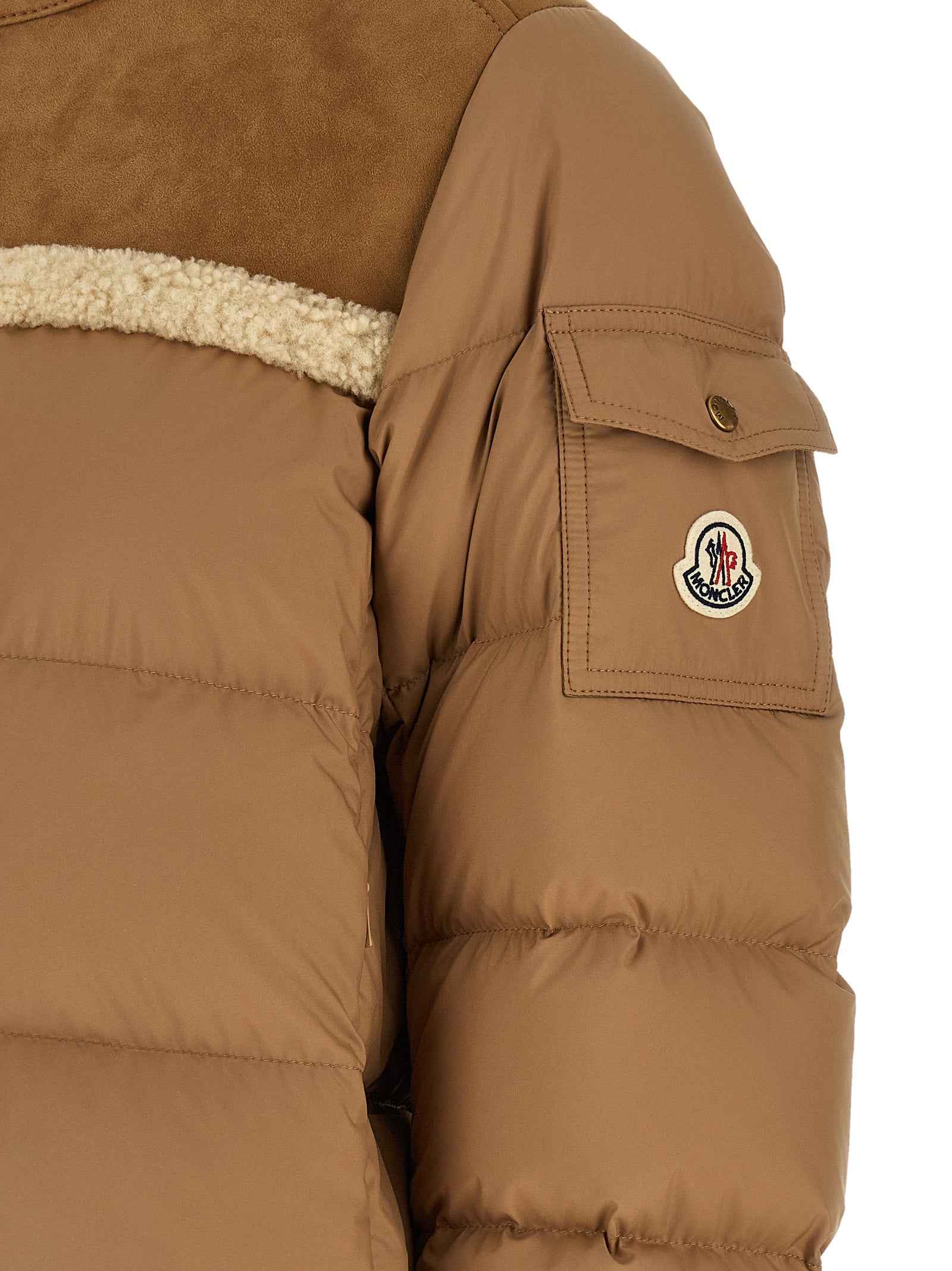 Moncler Beige Polyester Full-Length Jacket
