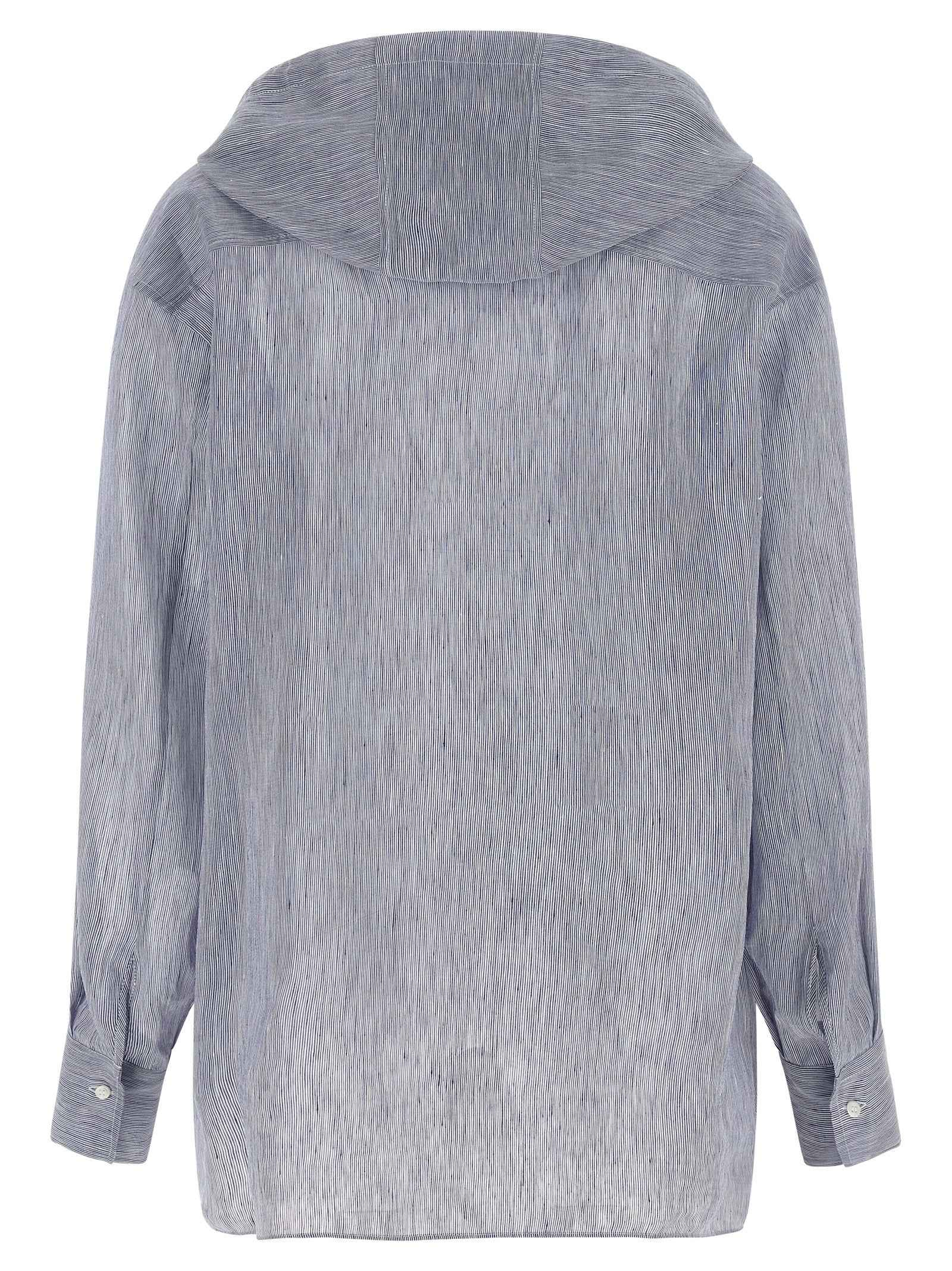 Brunello Cucinelli Blue Linen Blouse