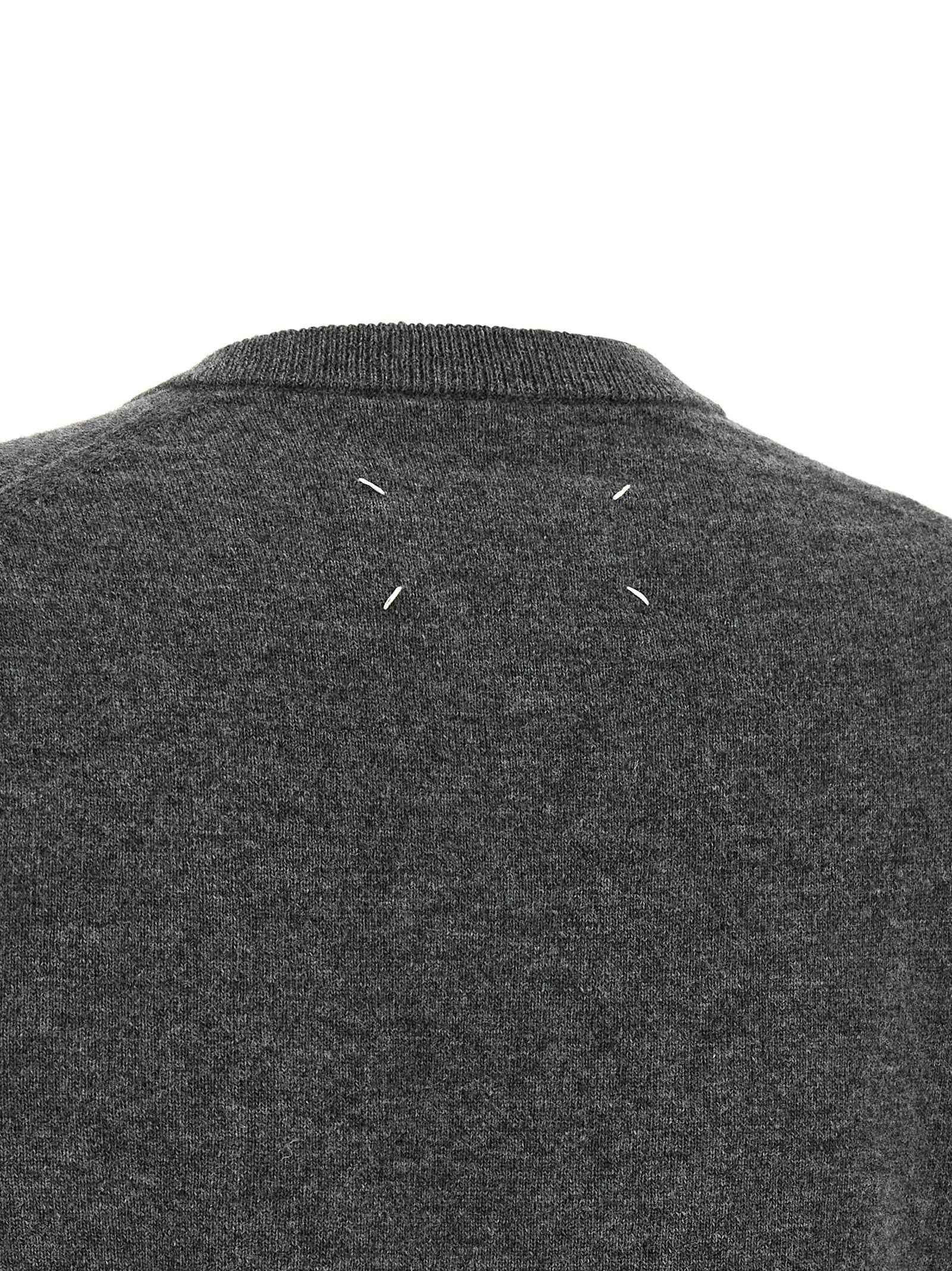 Maison Margiela Gray Virgin Wool Cardigan