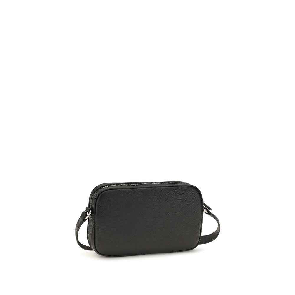 Valentino Garavani Black Calf Leather Bos Taurus Shoulder Bag