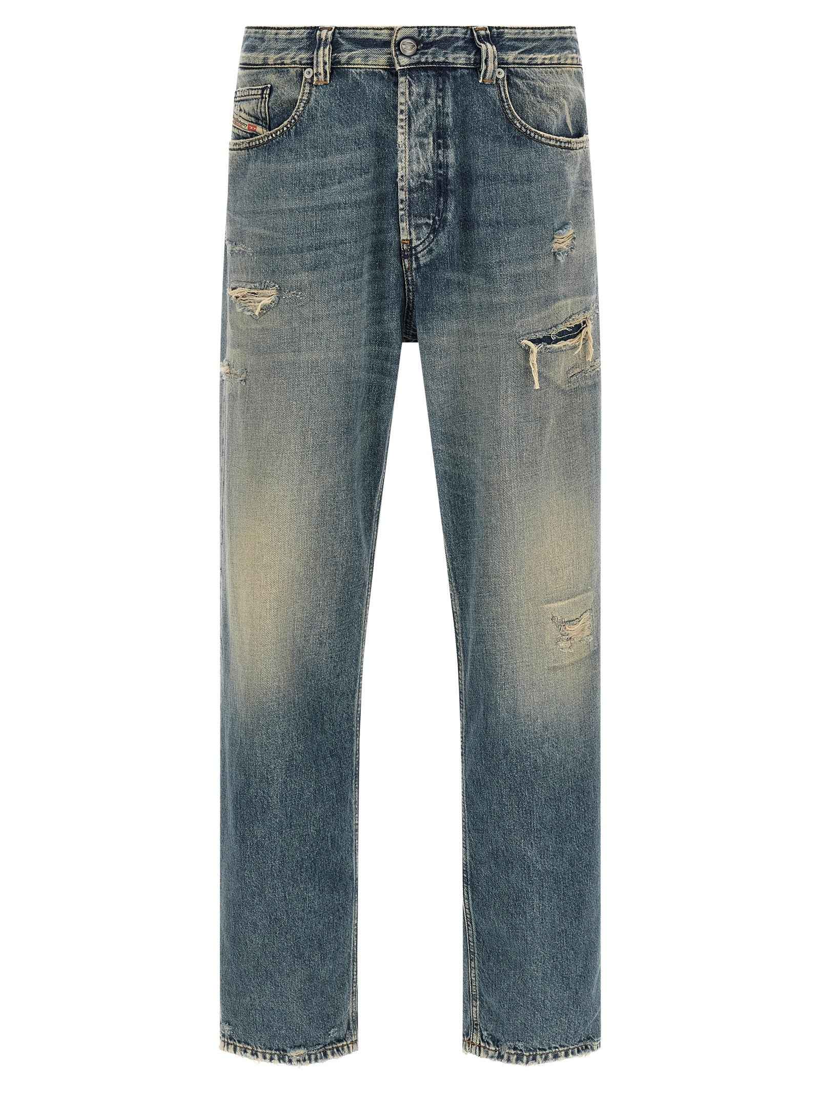 Diesel Blue Cotton Tapered Jeans