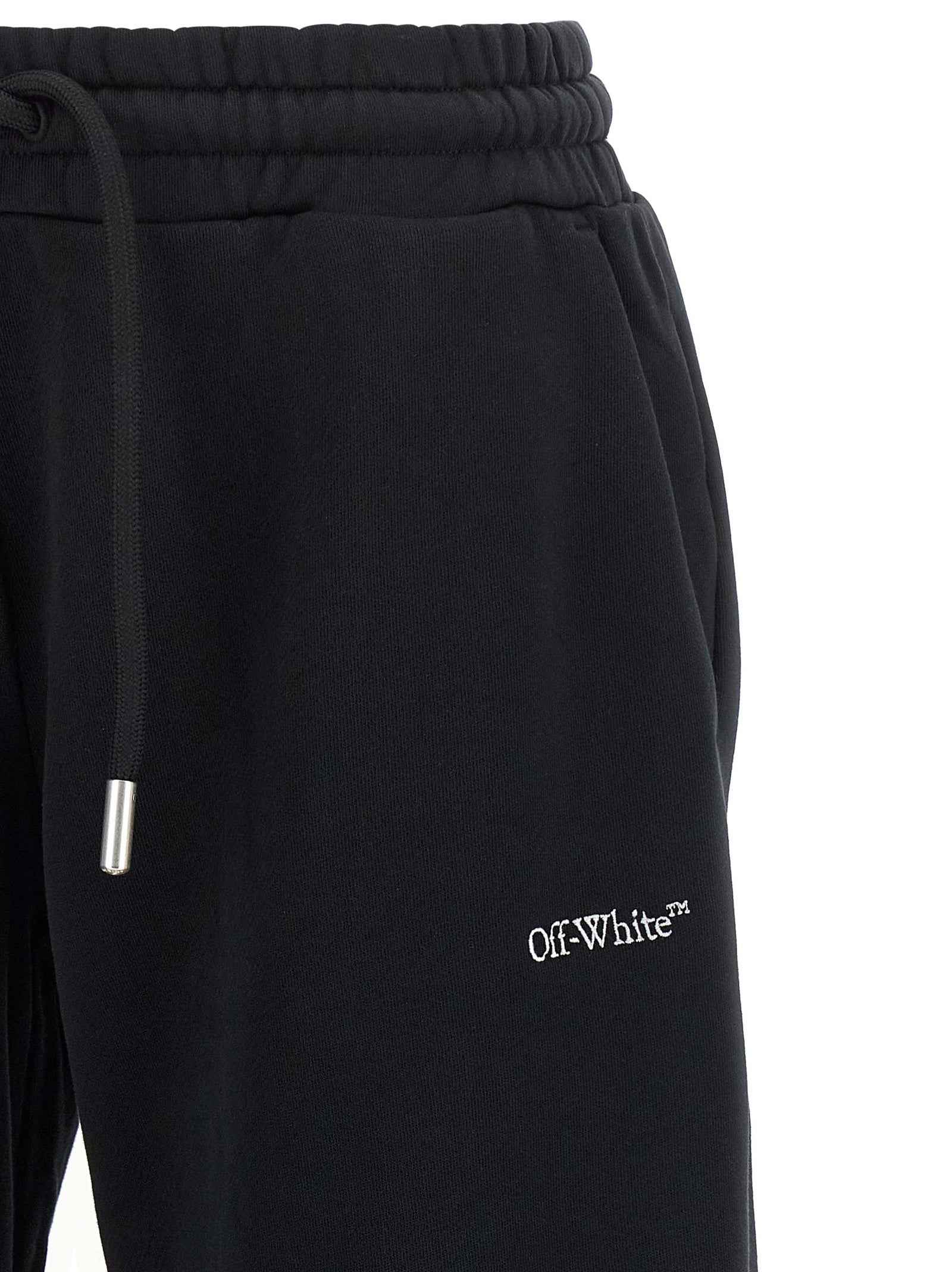 Off-White Black Cotton Joggers (Workout Pants)