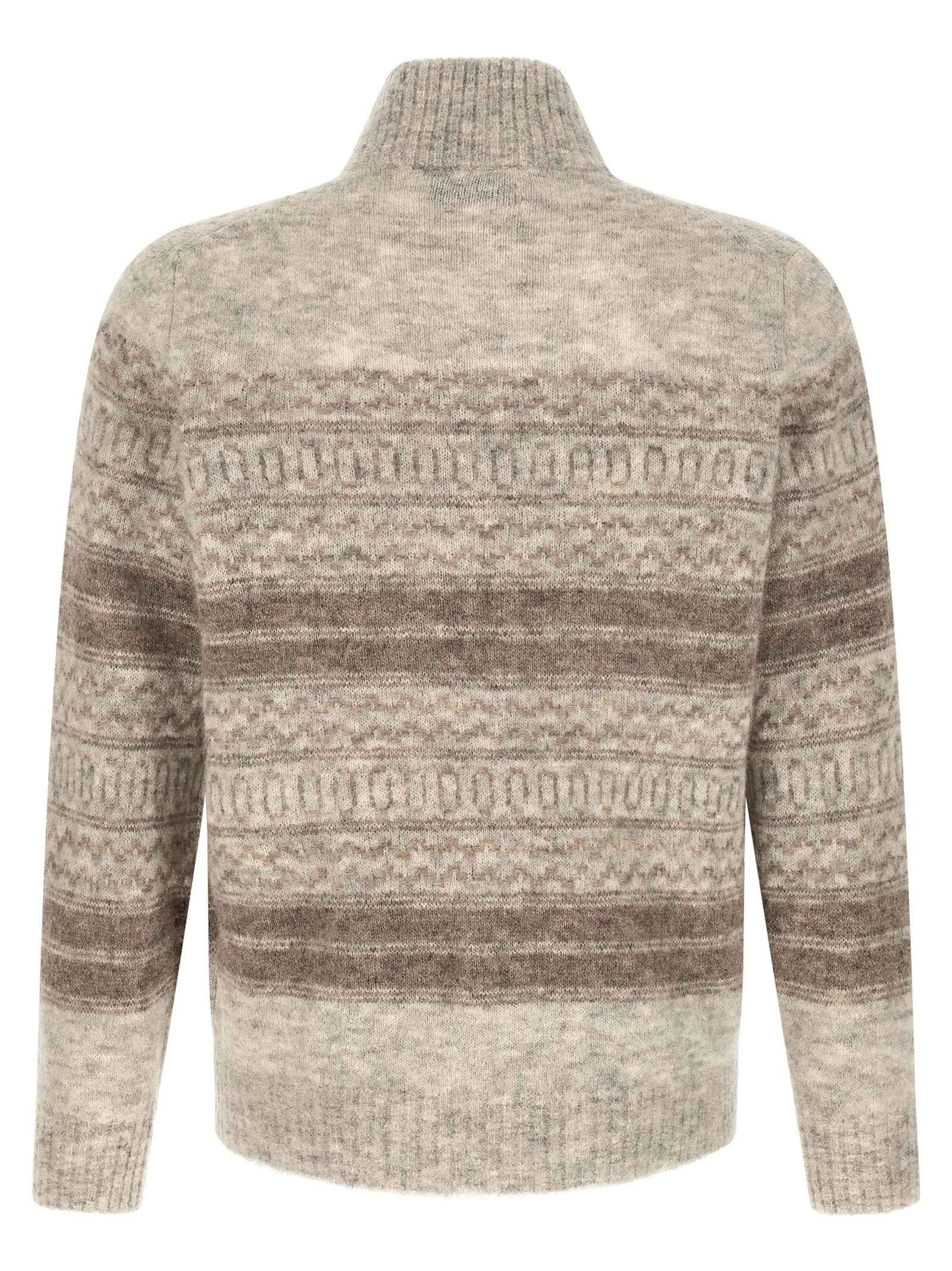 Brunello Cucinelli Beige Alpaca Leather Cardigan