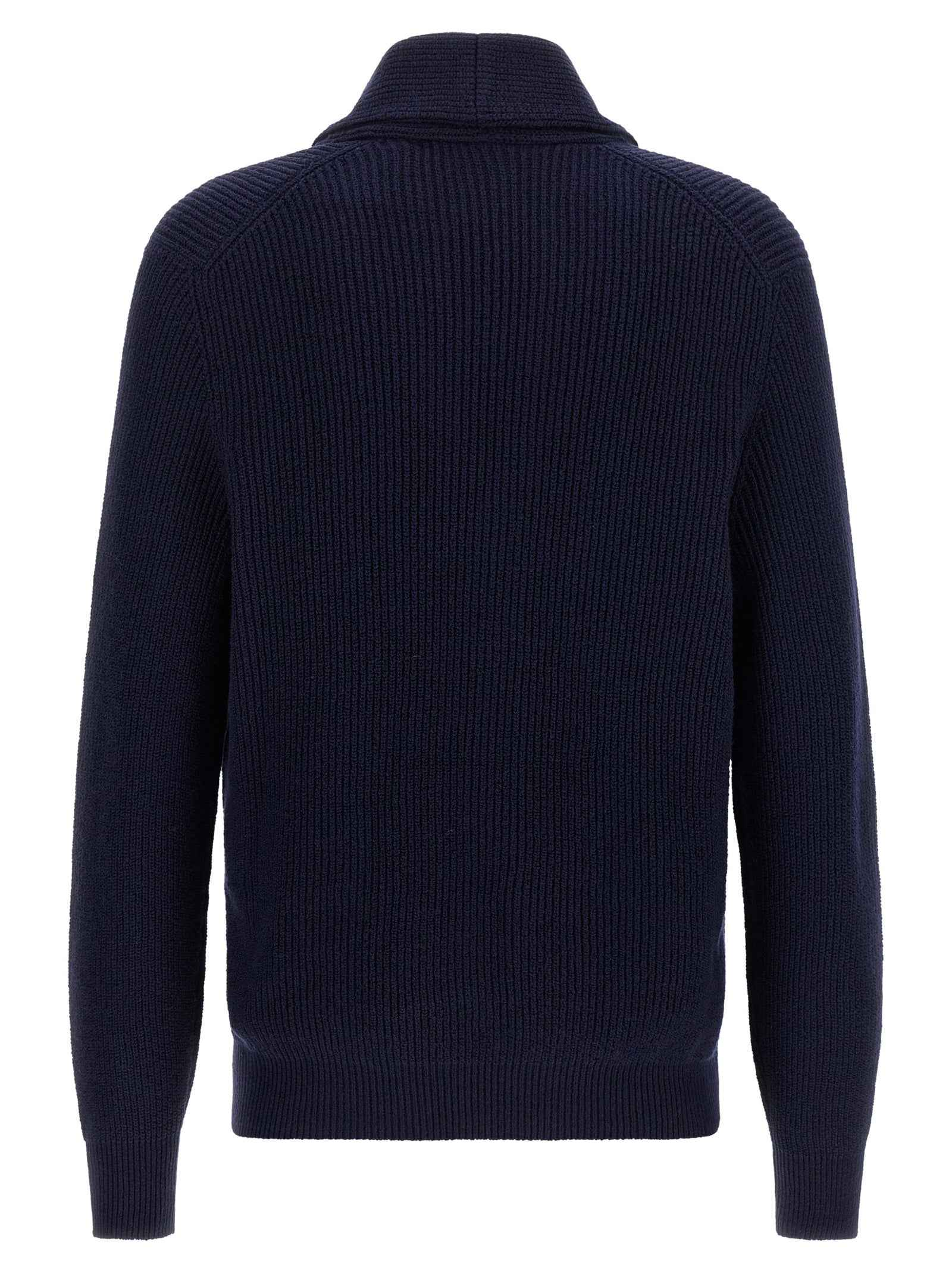 Brunello Cucinelli Blue Cotton Cardigan