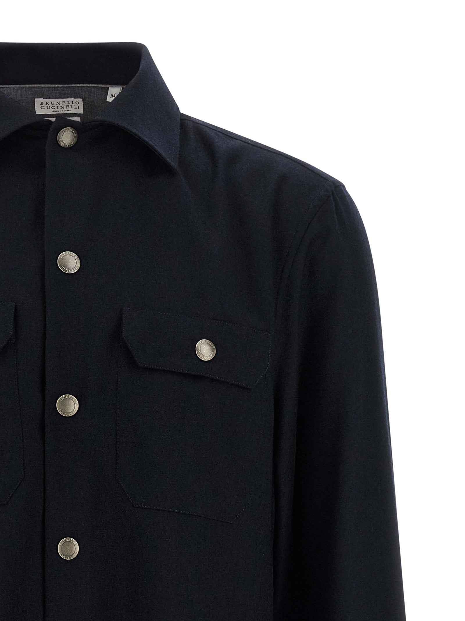 Brunello Cucinelli Blue Virgin Wool Blouse