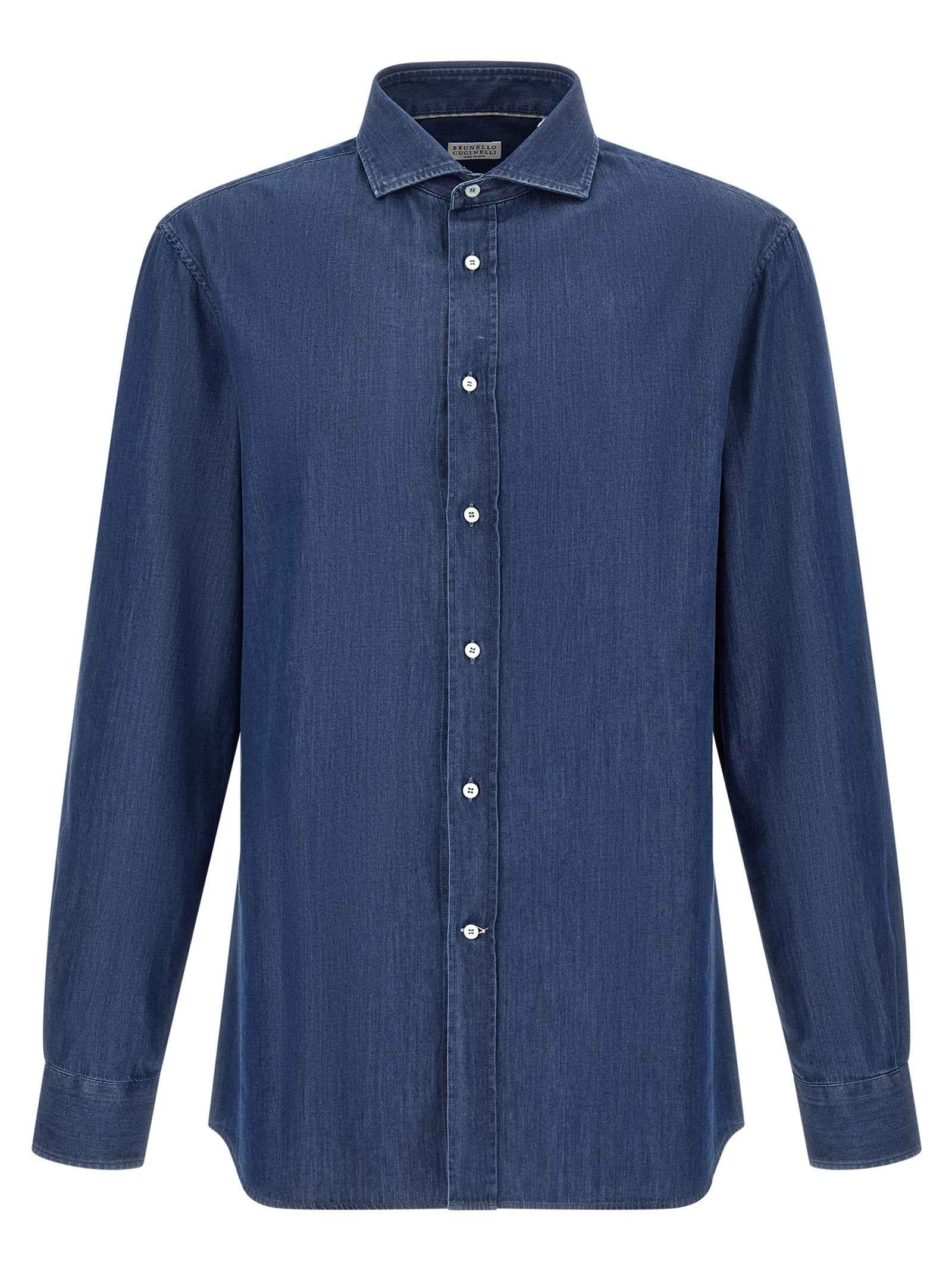 Brunello Cucinelli Blue Cotton Blouse