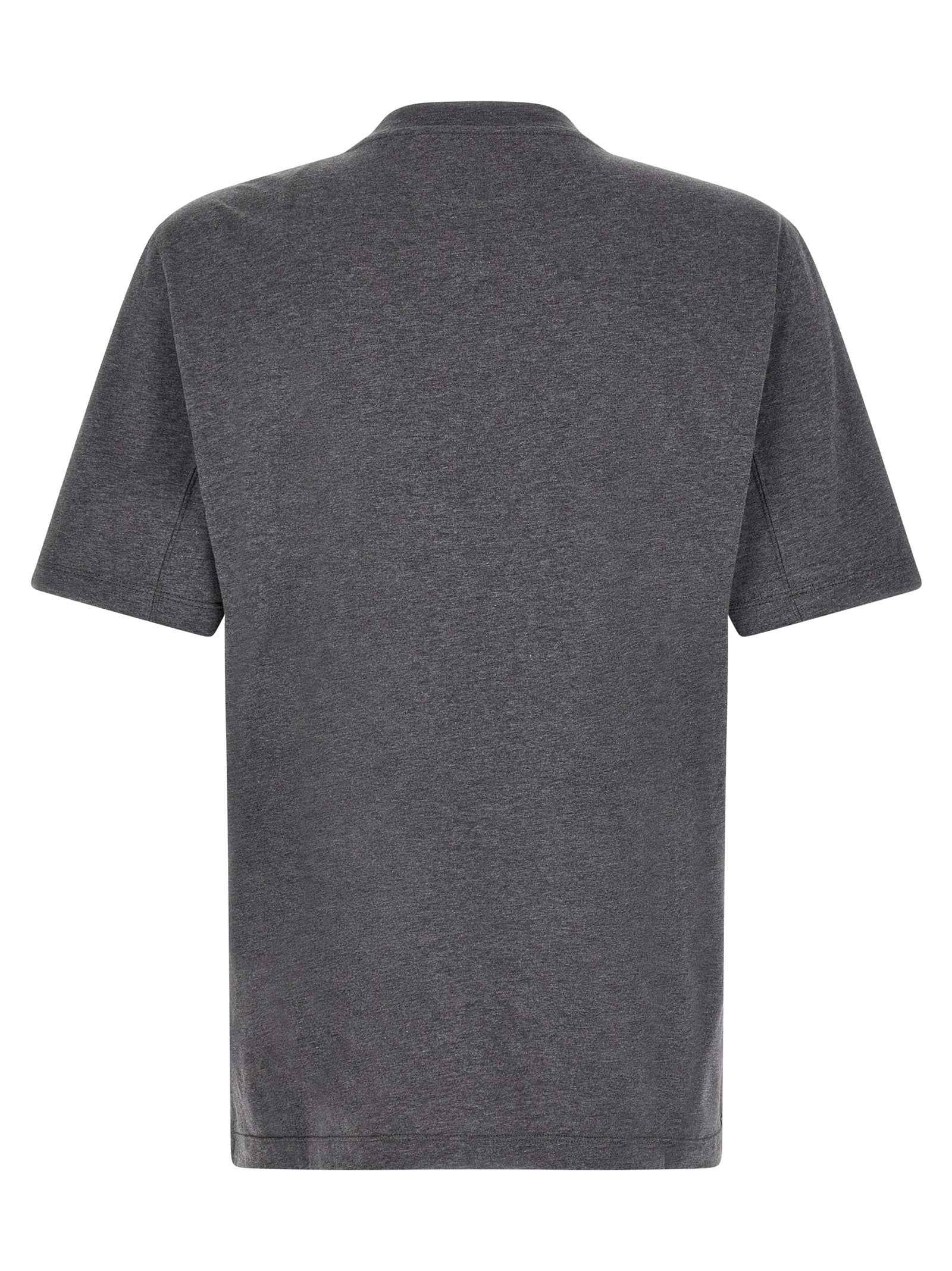 Brunello Cucinelli Gray Cotton T-Shirt