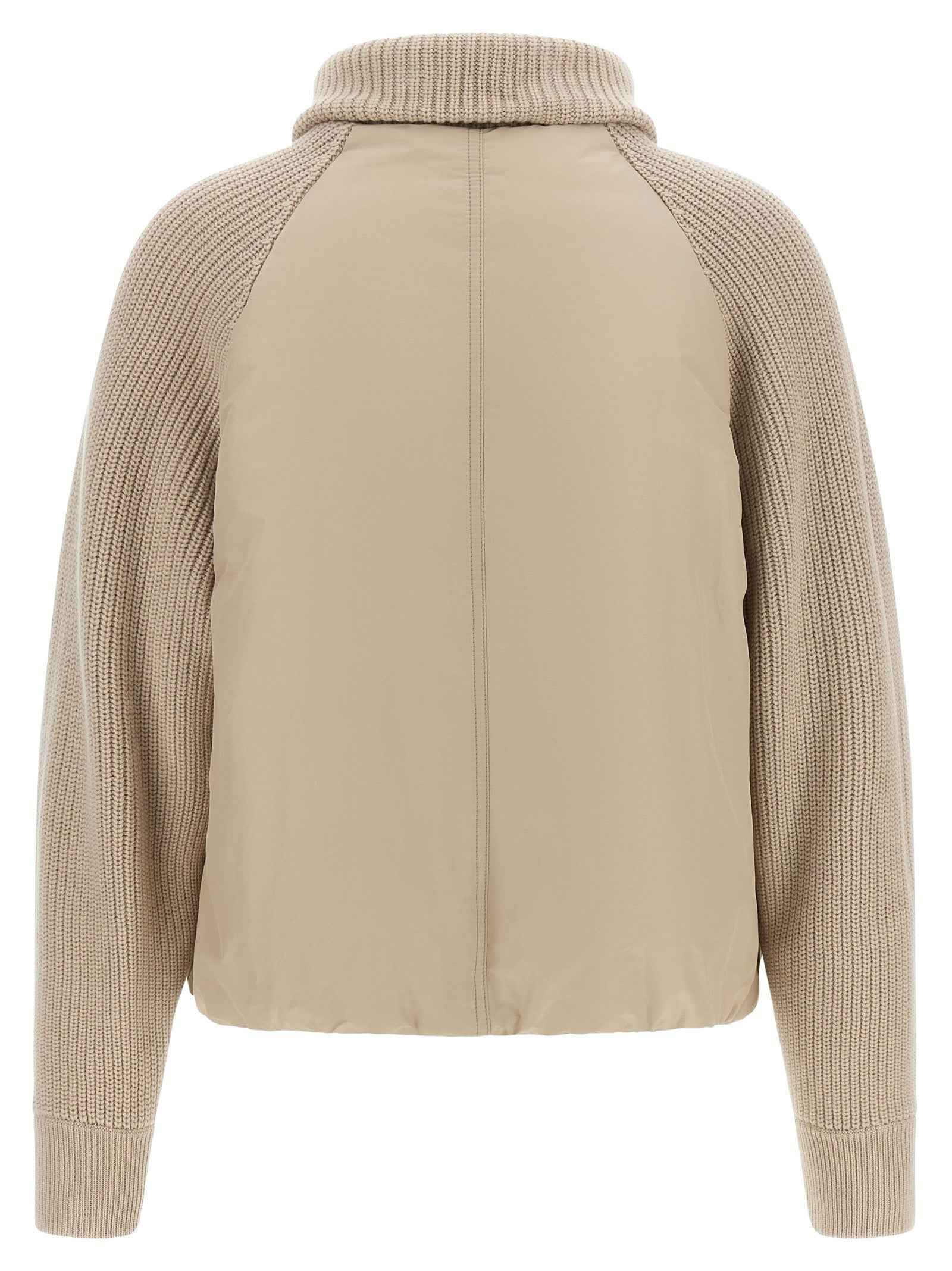 Brunello Cucinelli Beige Cotton Full-Length Jacket