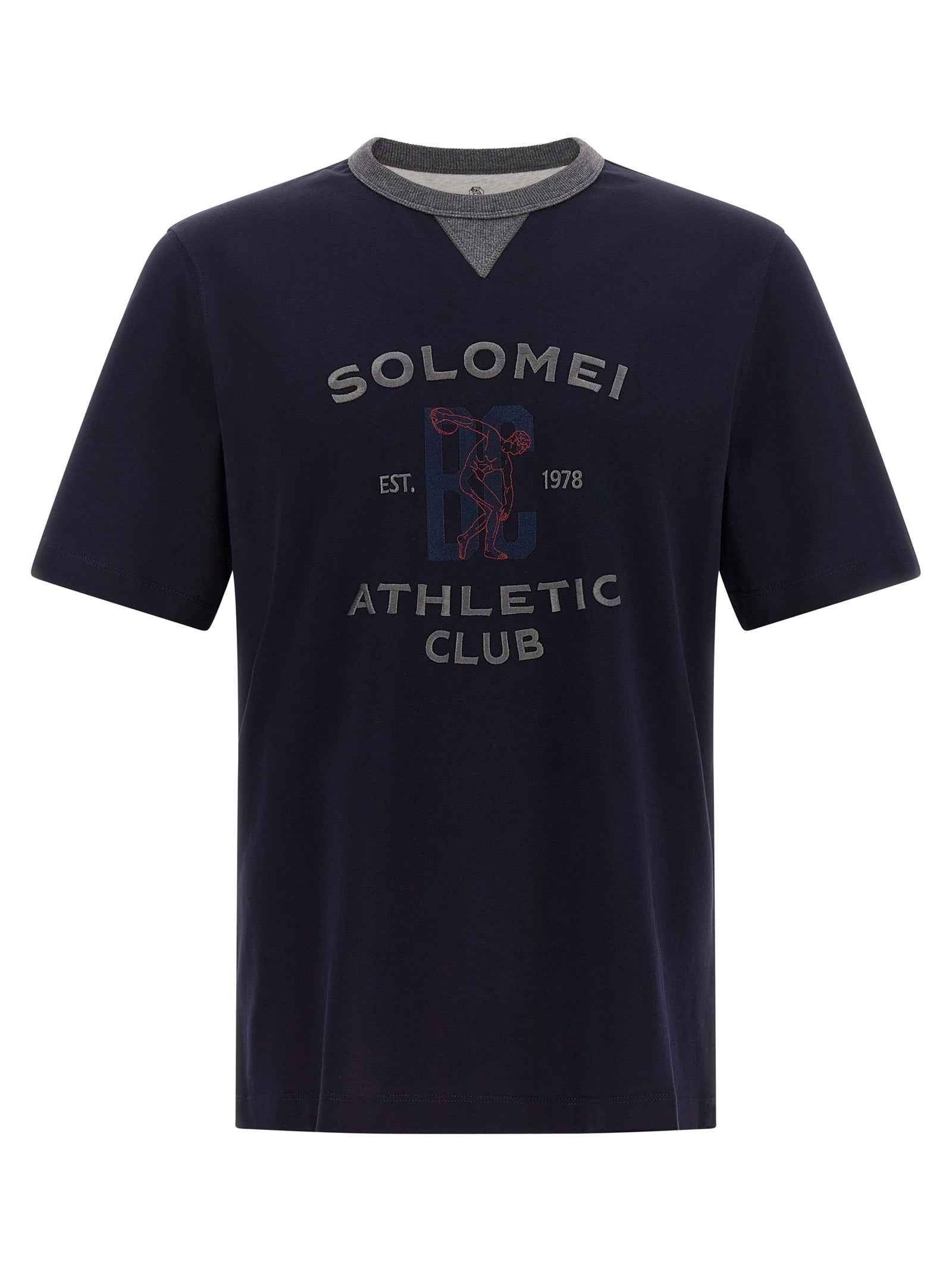 Brunello Cucinelli Blue Cotton T-Shirt
