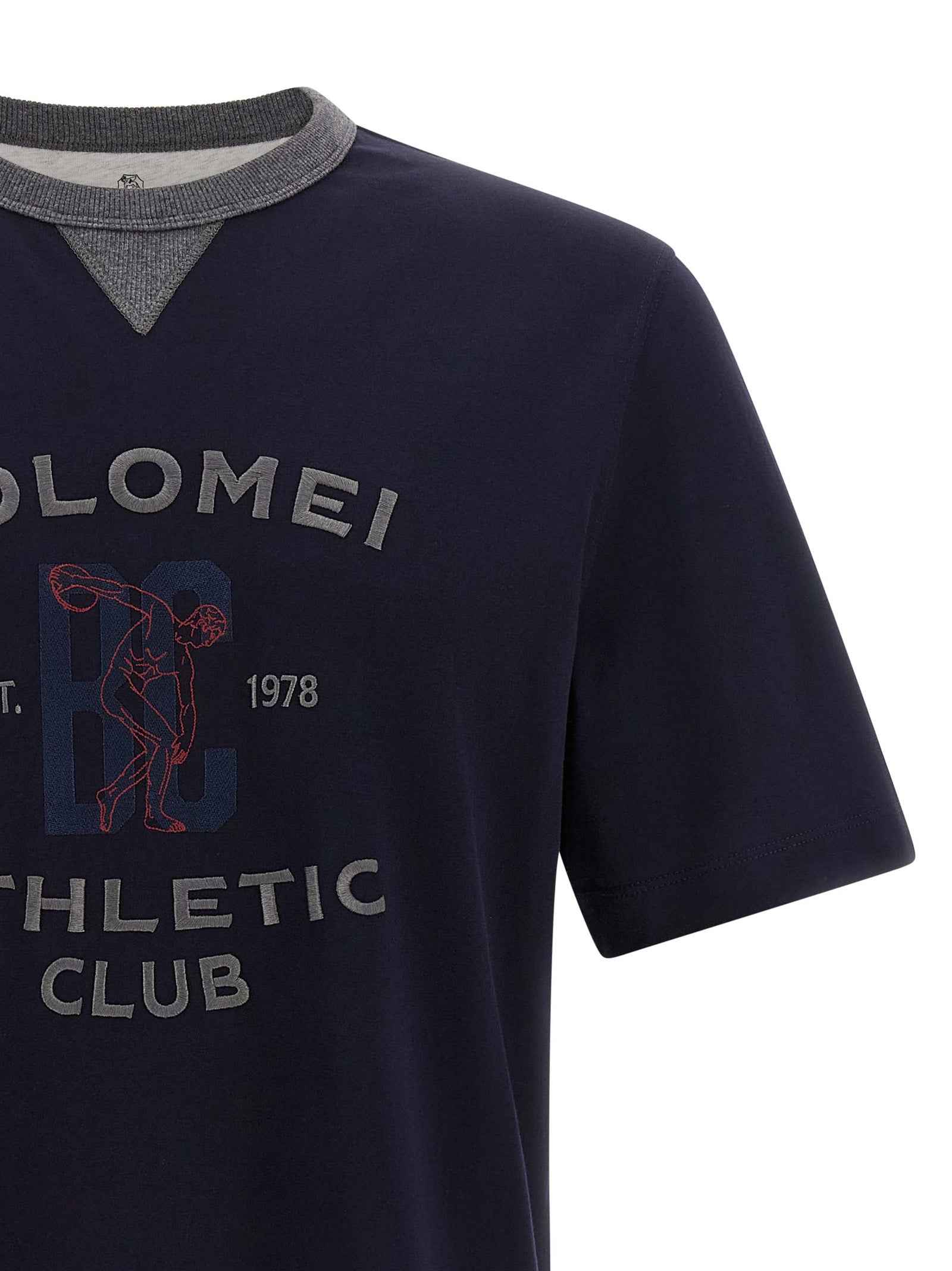 Brunello Cucinelli Blue Cotton T-Shirt