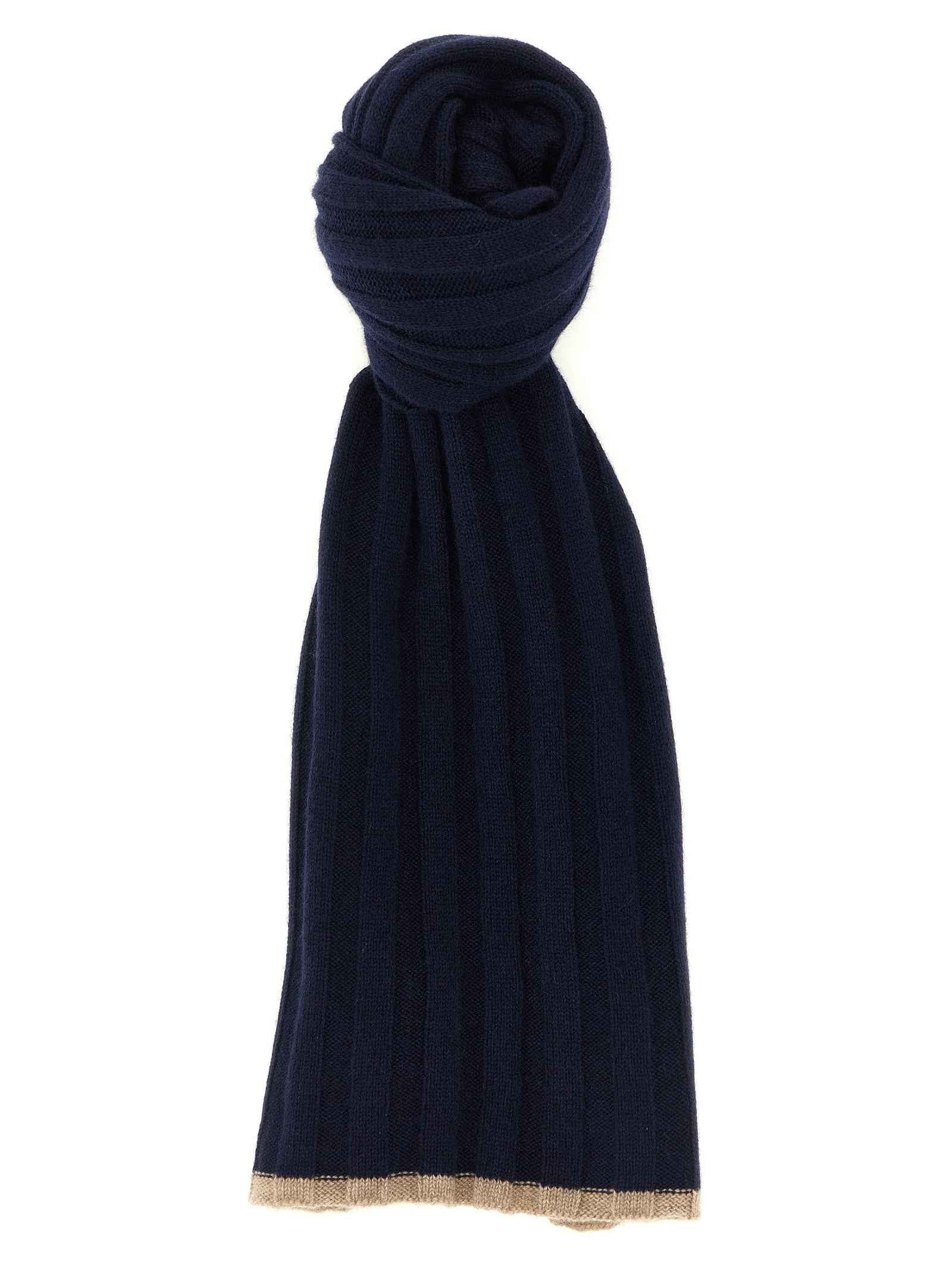 Brunello Cucinelli Blue Cashmere Scarf