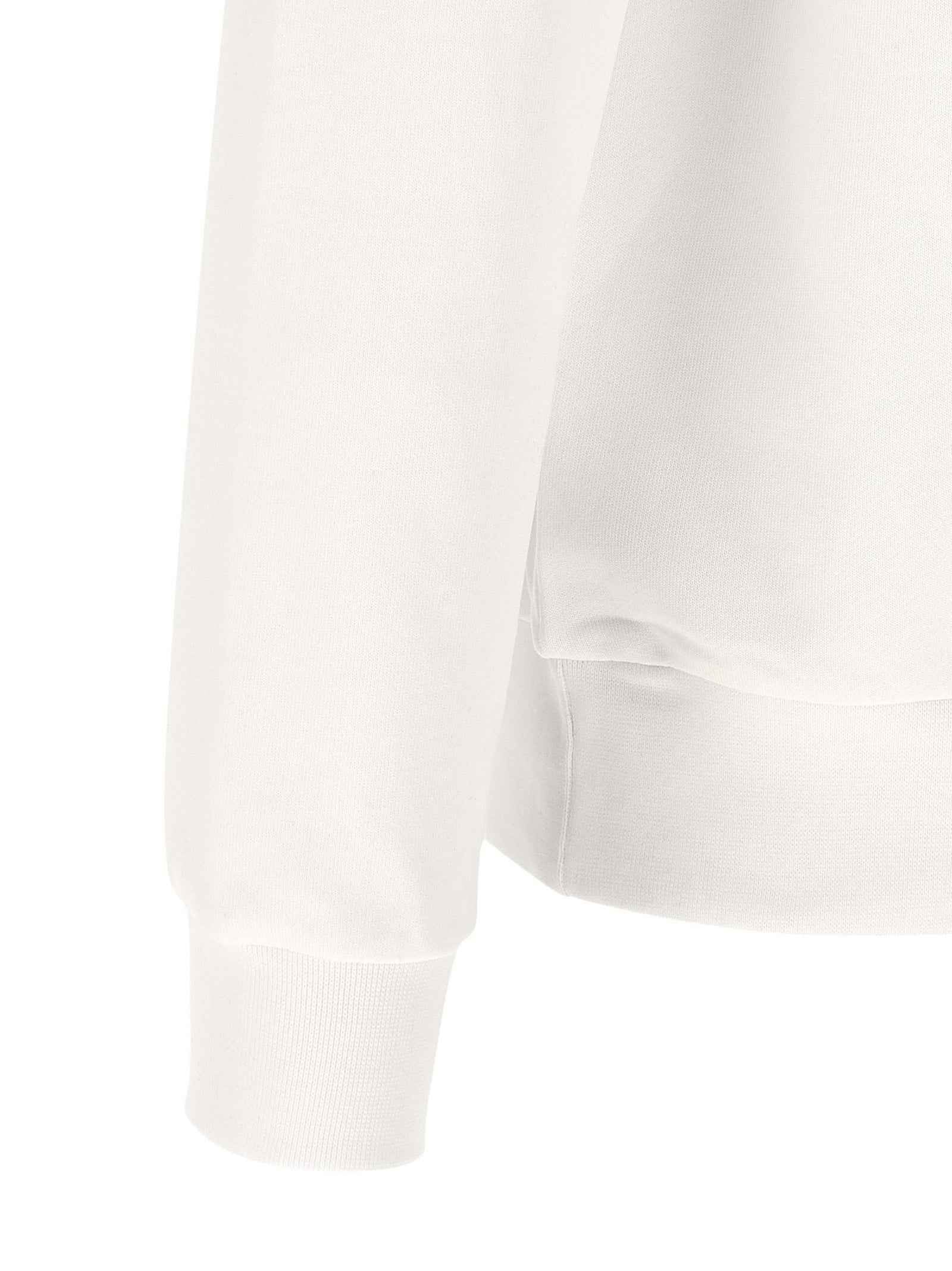 Lacoste White Cotton Sweatshirt