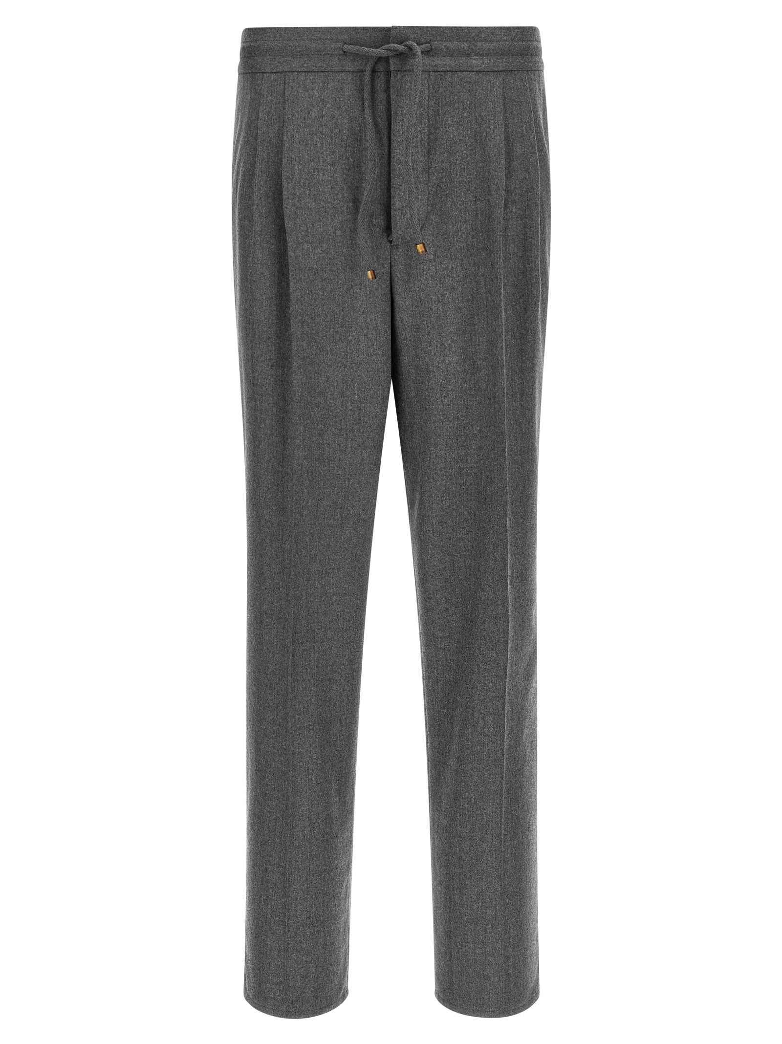 Brunello Cucinelli Gray Virgin Wool Casual Pants