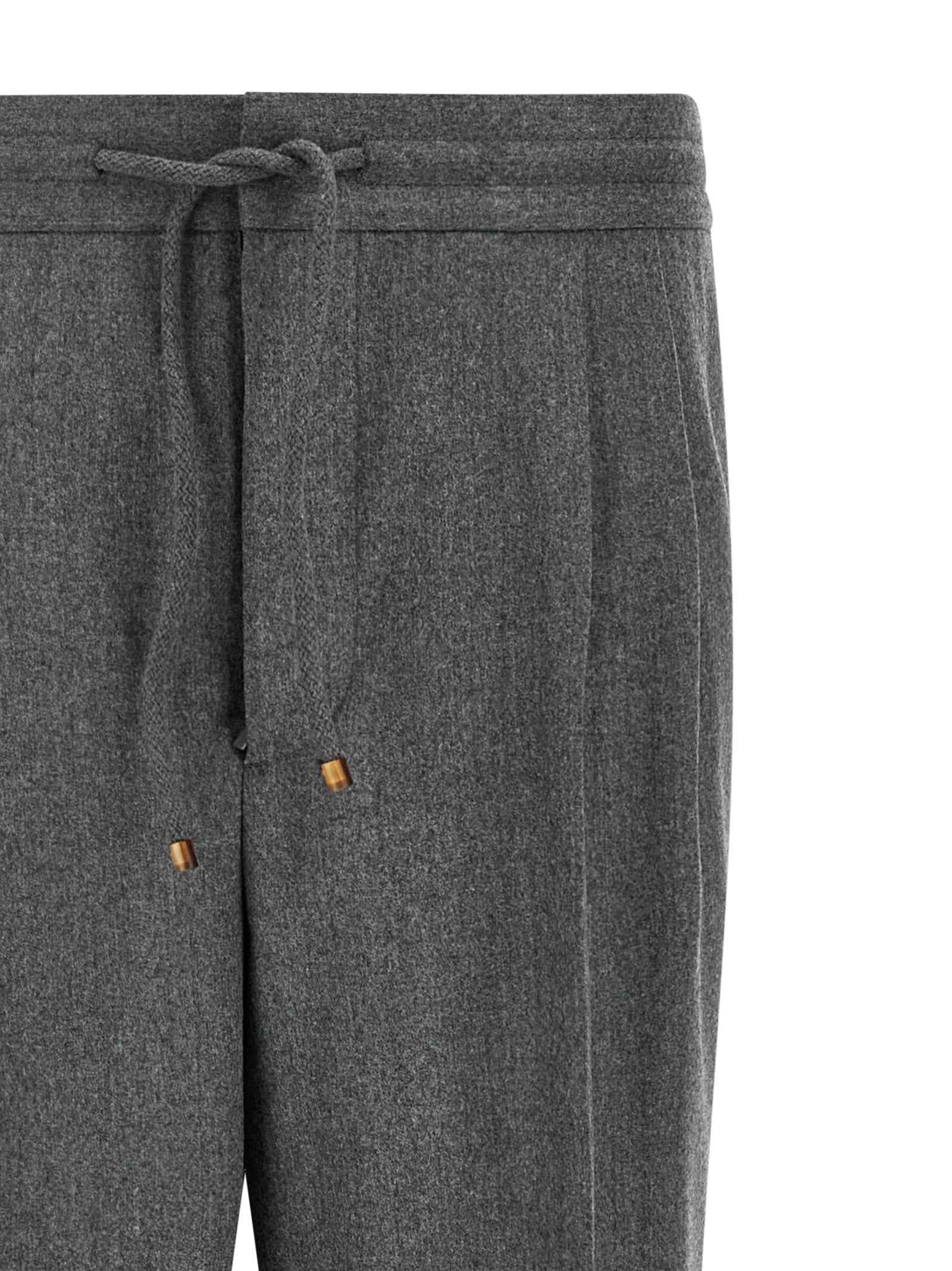 Brunello Cucinelli Gray Virgin Wool Casual Pants