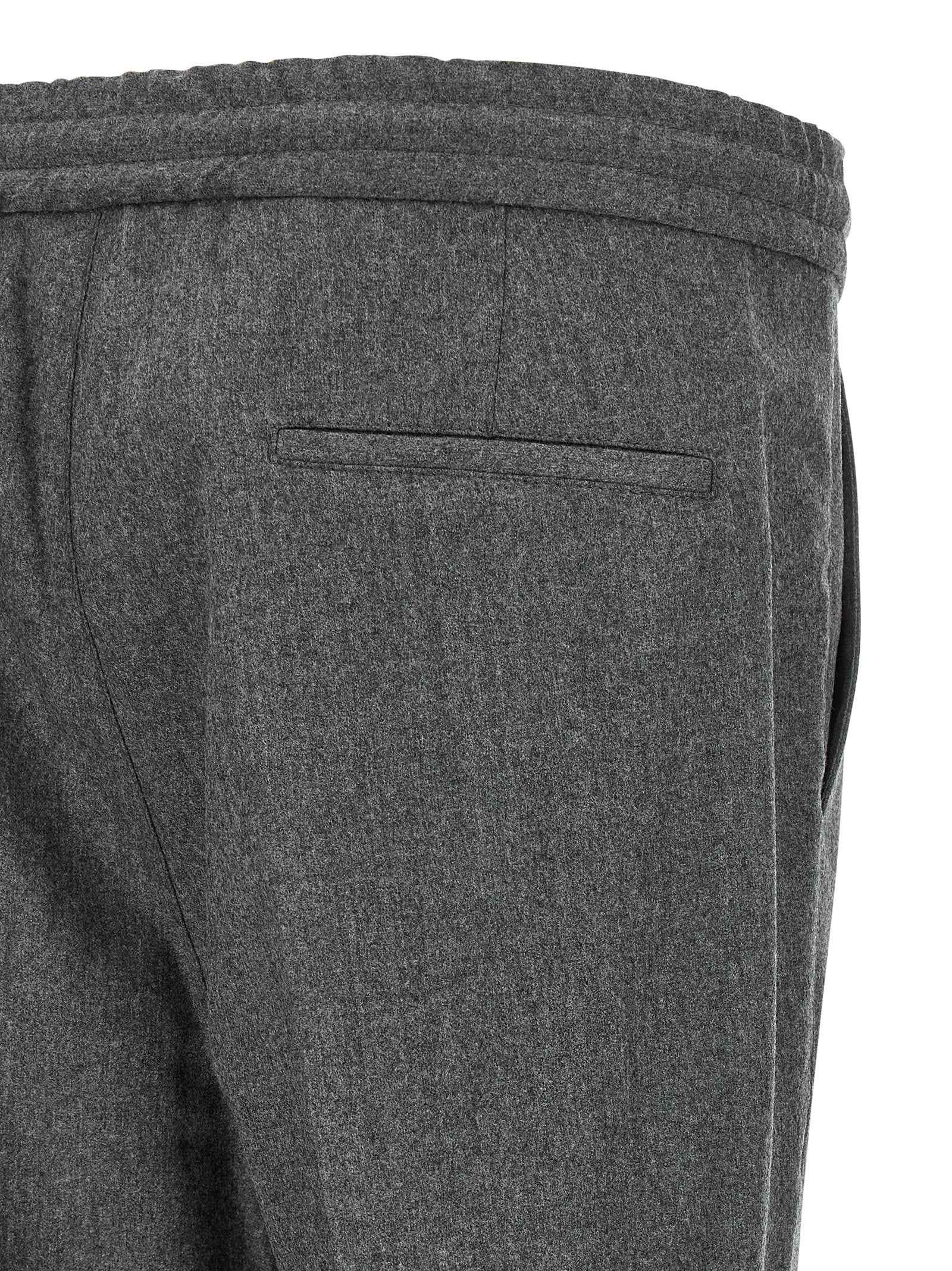 Brunello Cucinelli Gray Virgin Wool Casual Pants