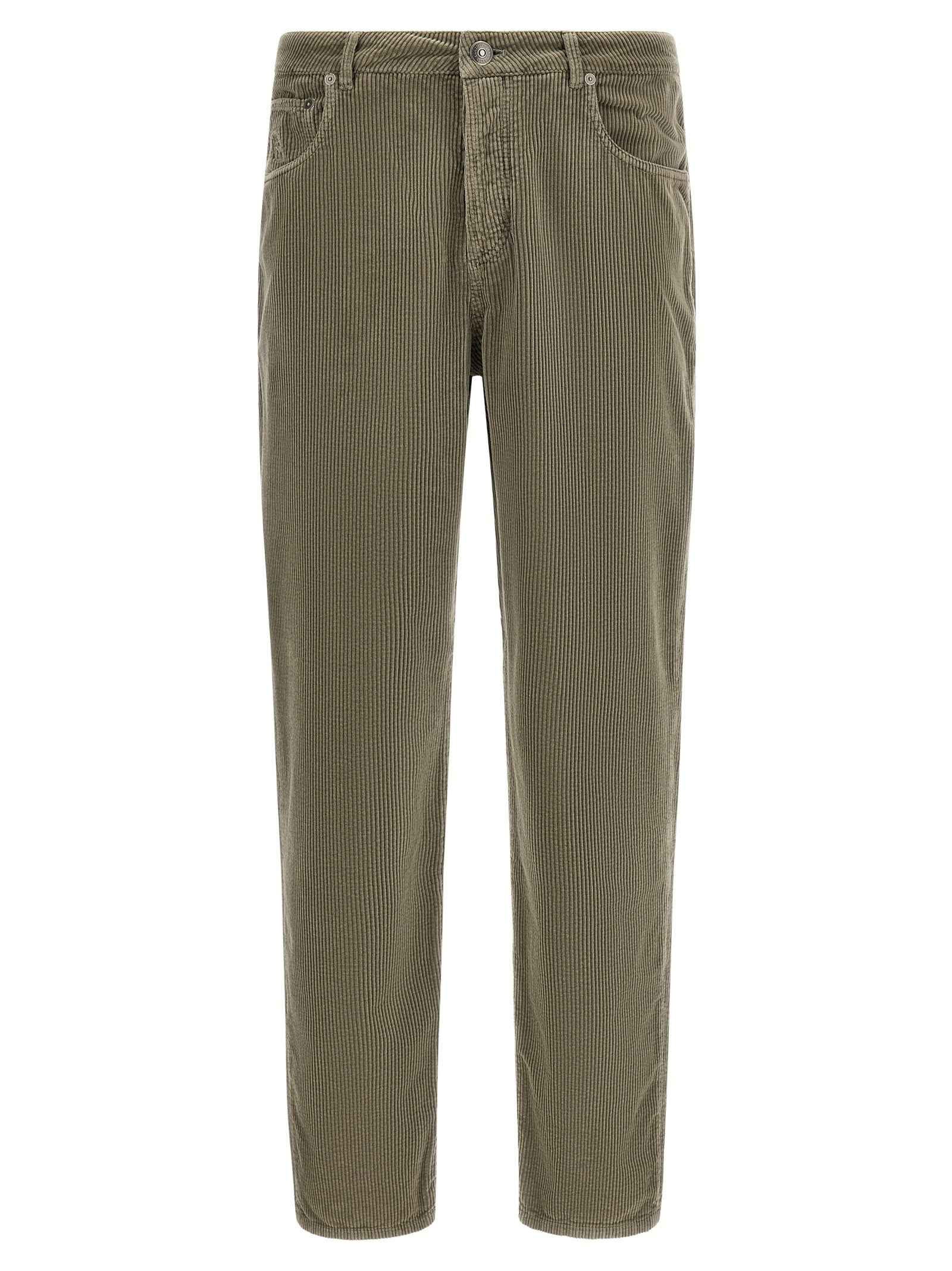Brunello Cucinelli Bicolor Cotton Casual Pants