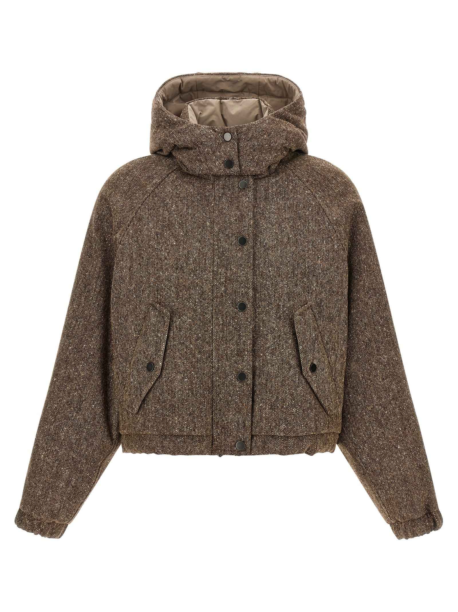 Brunello Cucinelli Brown Virgin Wool Full-Length Jacket