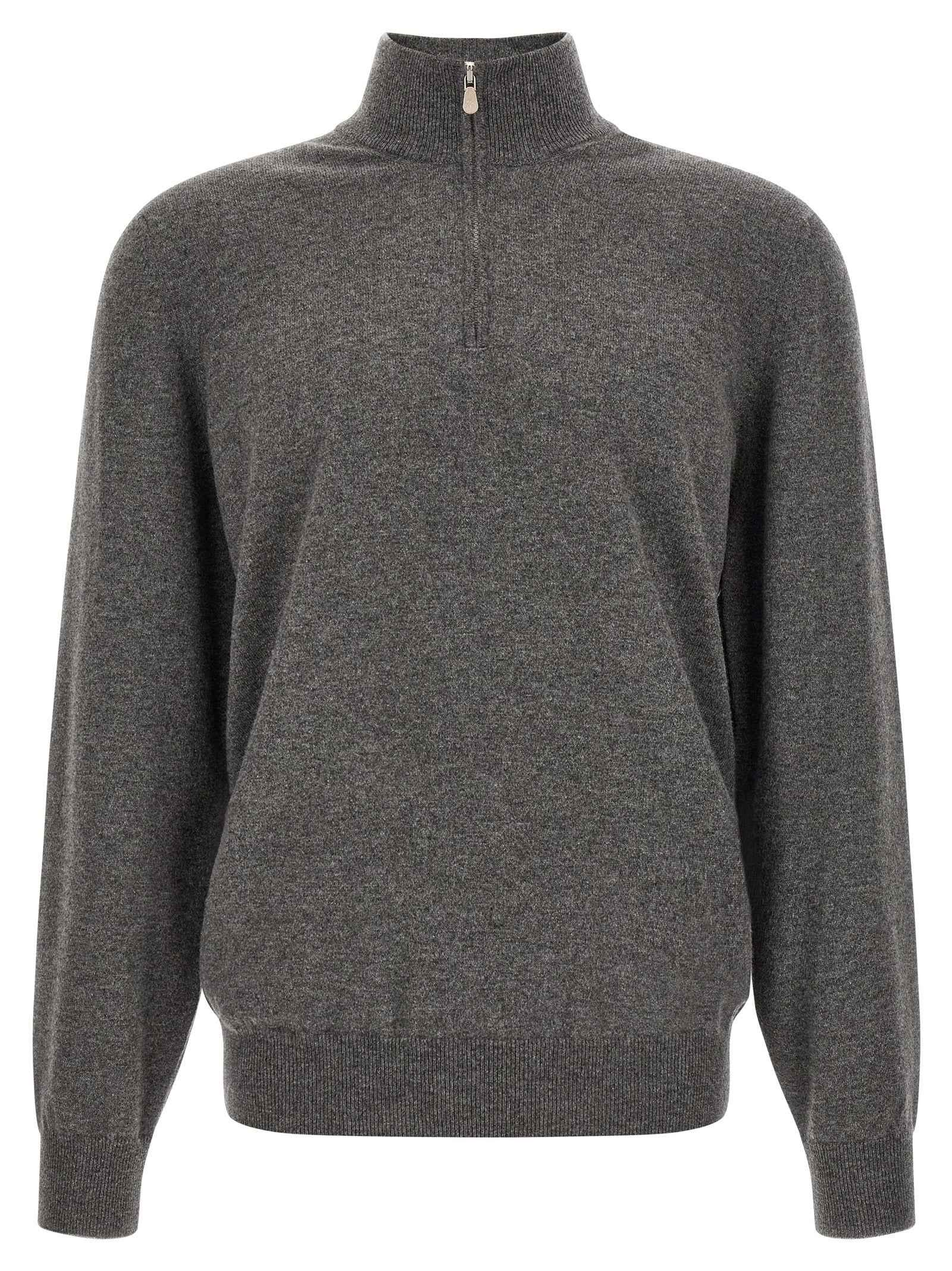Brunello Cucinelli Gray Cashmere Cardigan