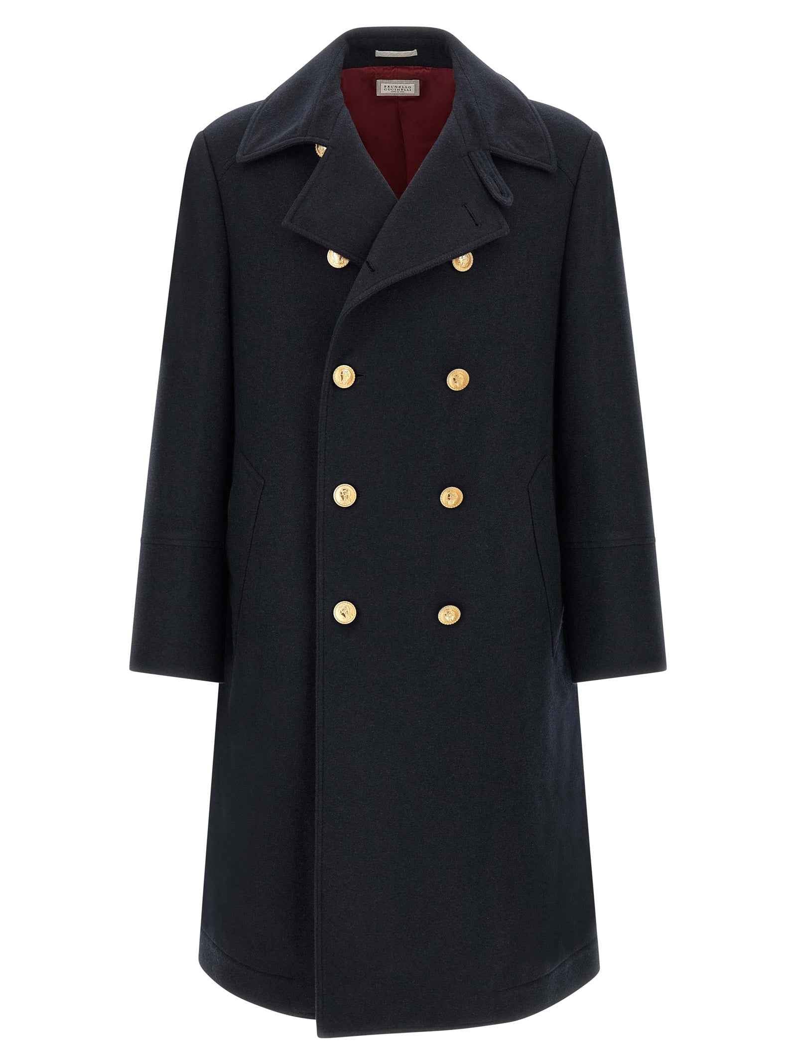 Brunello Cucinelli Blue Cashmere Coat