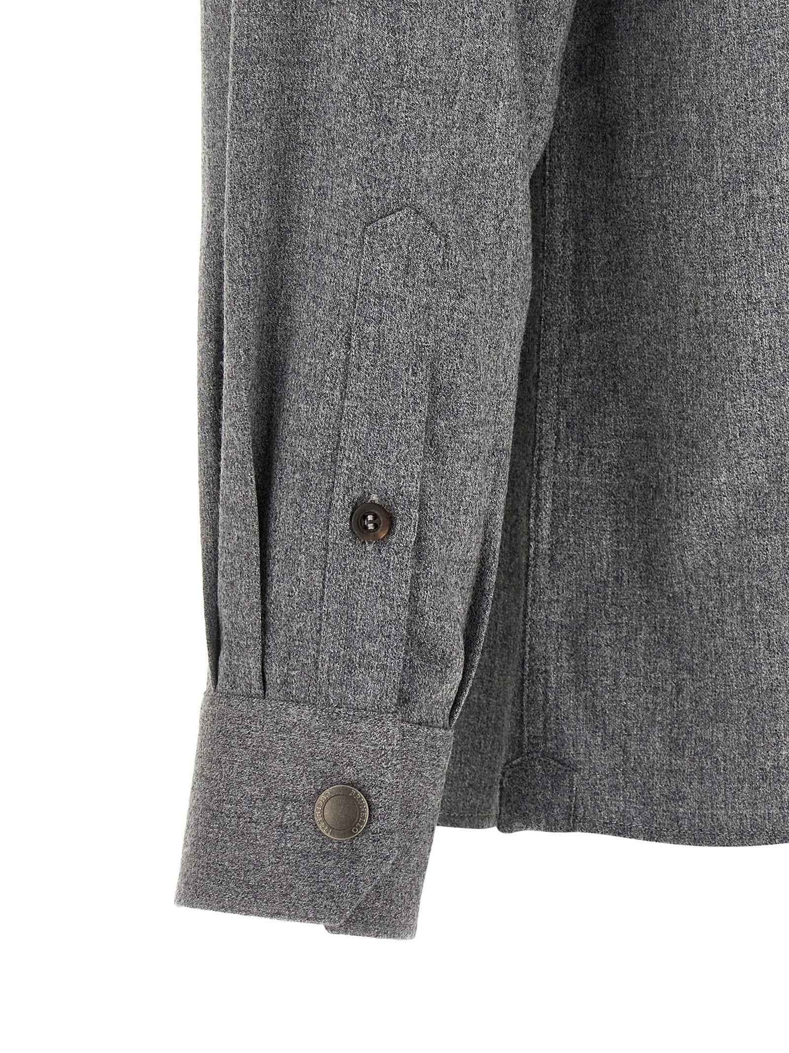 Brunello Cucinelli Gray Virgin Wool Blouse