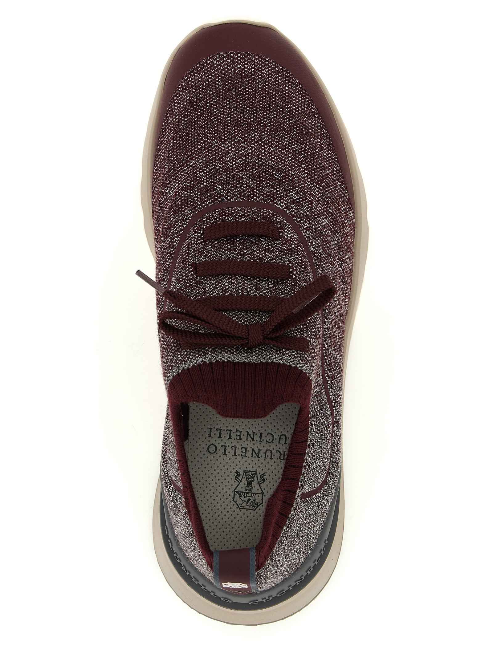 Brunello Cucinelli Bordeaux Cotton Athletic Sneakers