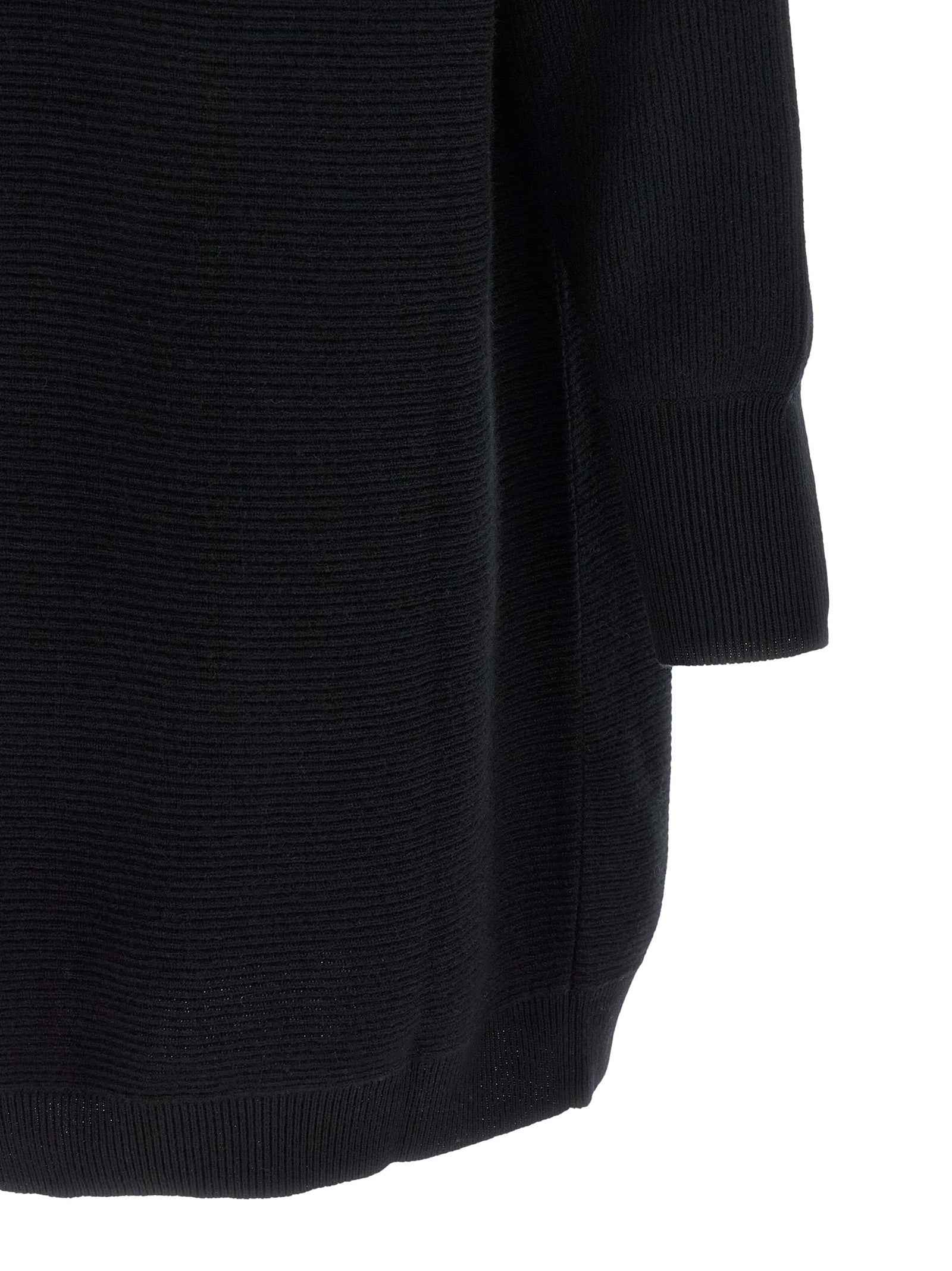 Brunello Cucinelli Black Virgin Wool Short Dress