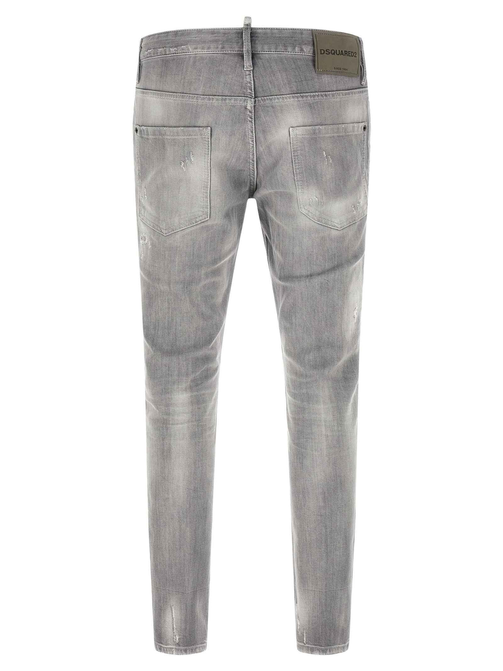 Dsquared² Gray Cotton Tapered Jeans