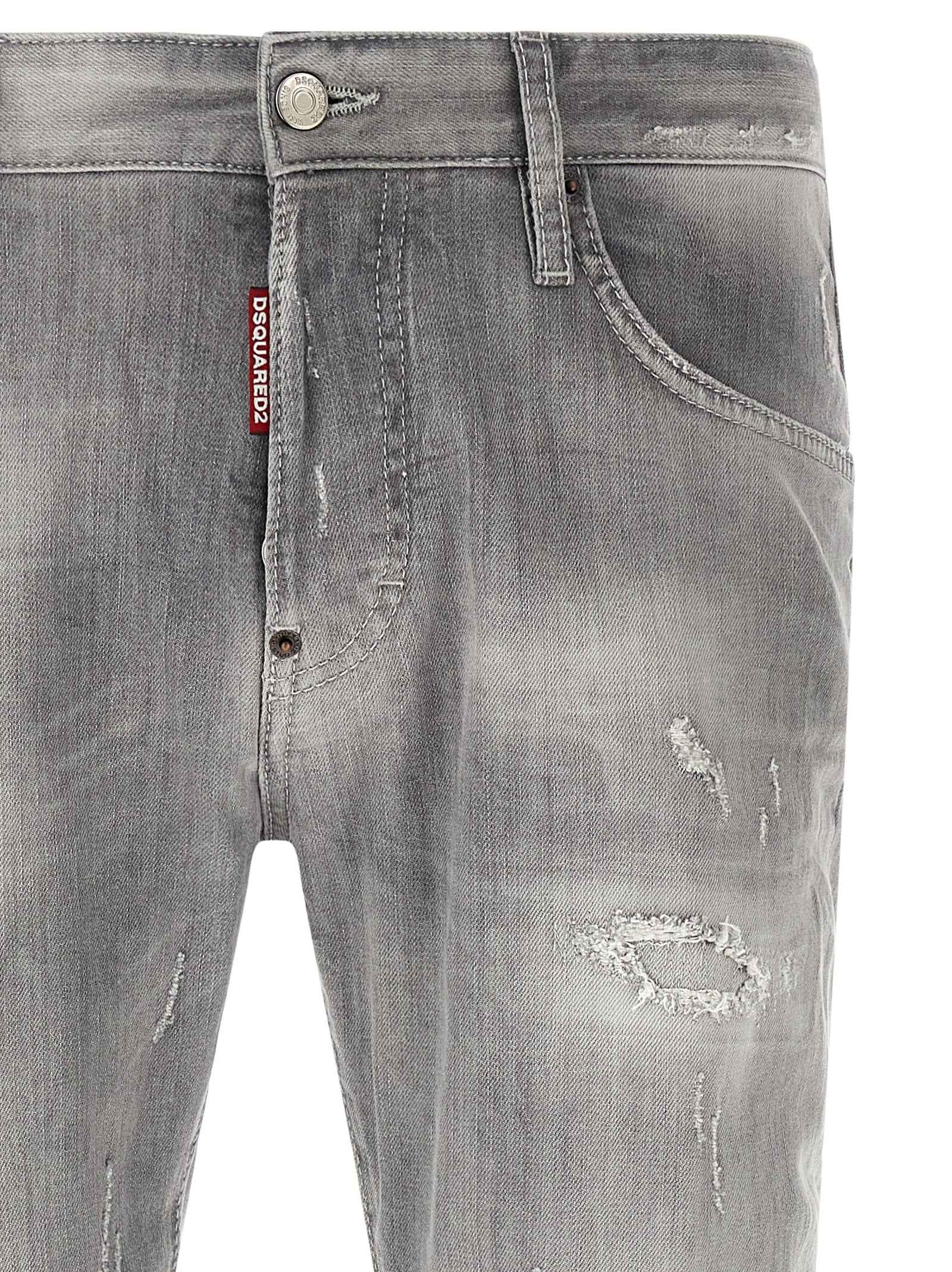 Dsquared² Gray Cotton Tapered Jeans