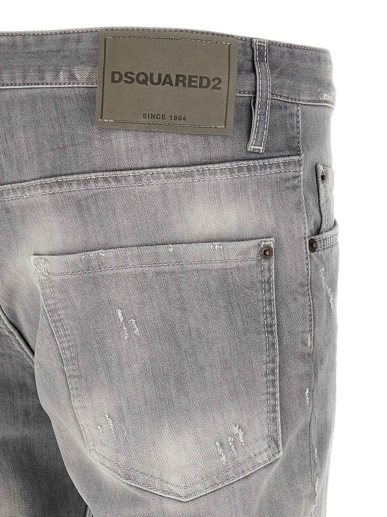 Dsquared² Gray Cotton Tapered Jeans