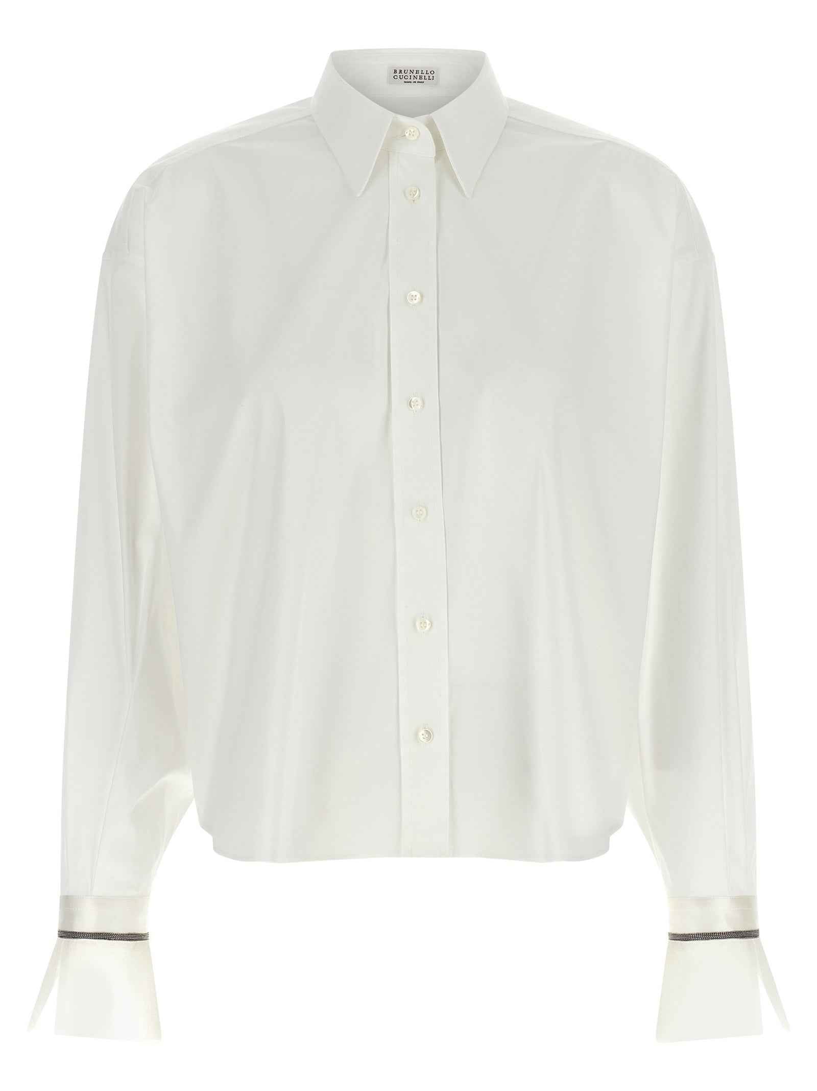 Brunello Cucinelli White Cotton Blouse