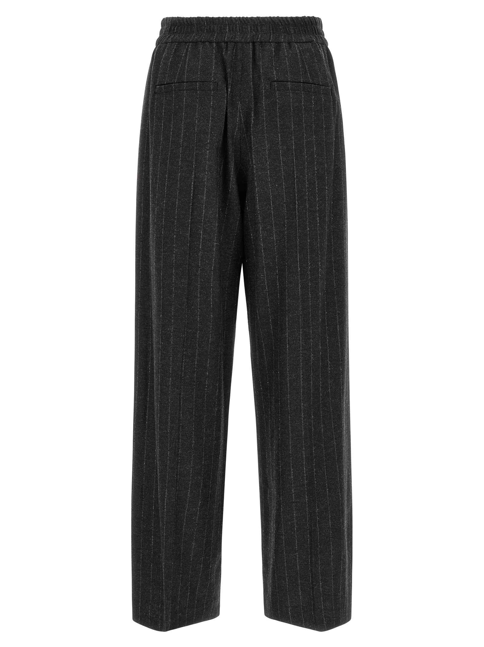 Brunello Cucinelli Gray Virgin Wool Casual Pants