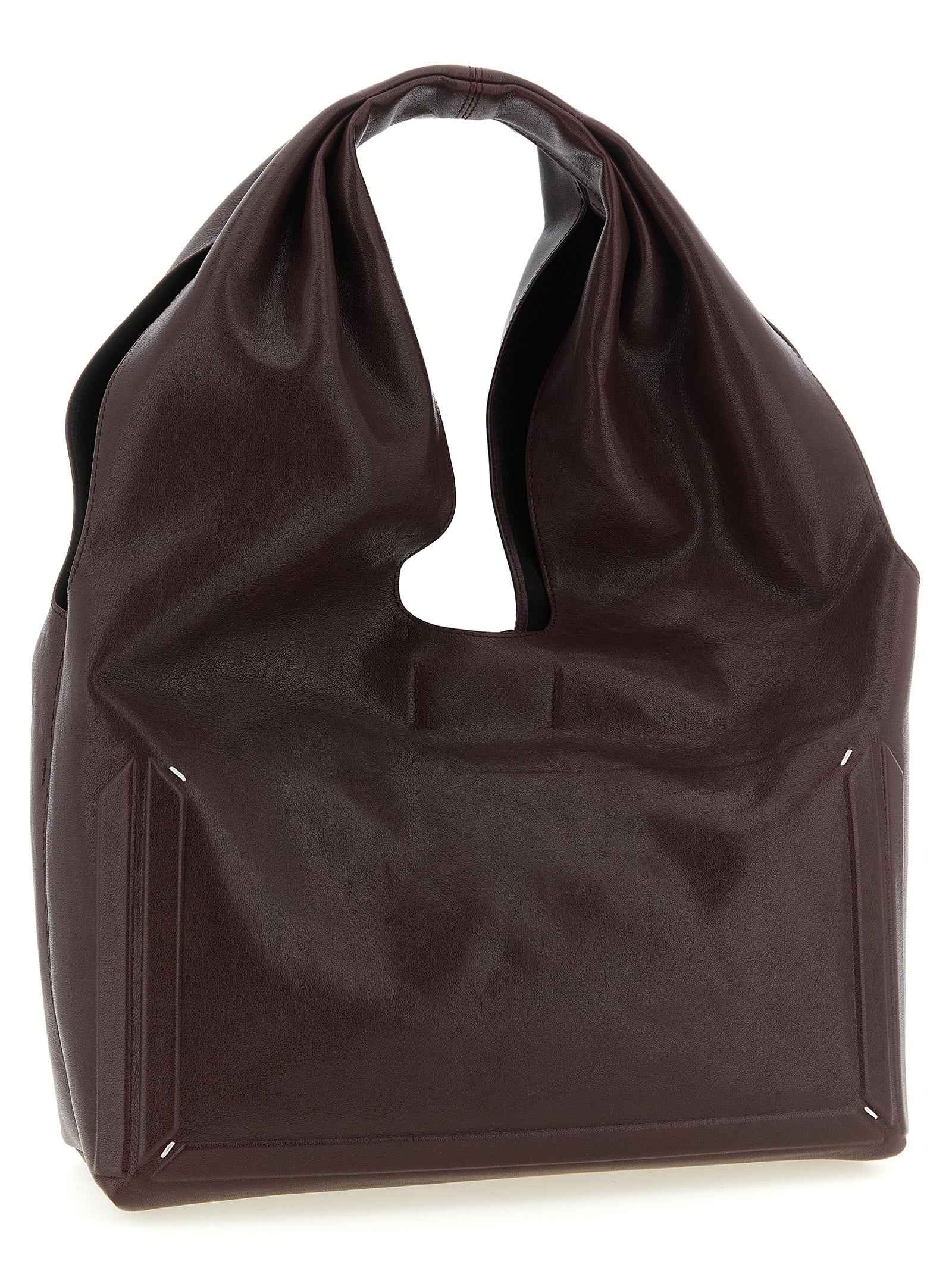 Maison Margiela Bordeaux Lamb Leather Shoulder Bag