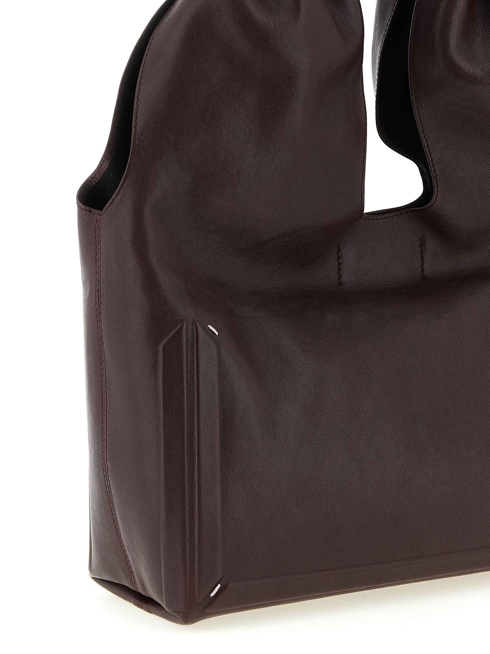 Maison Margiela Bordeaux Lamb Leather Shoulder Bag