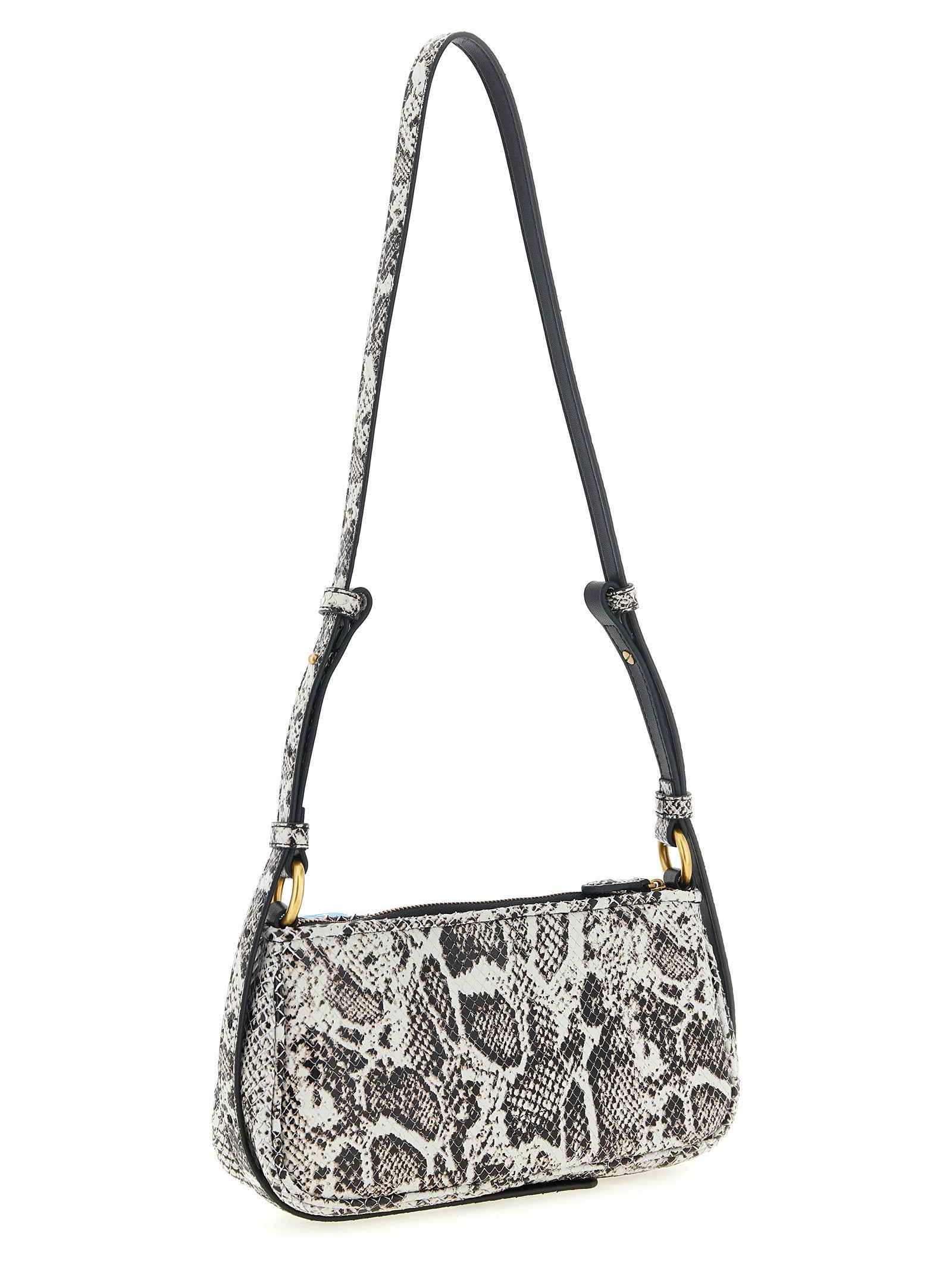 PINKO Gray Calfskin Crossbody Bag
