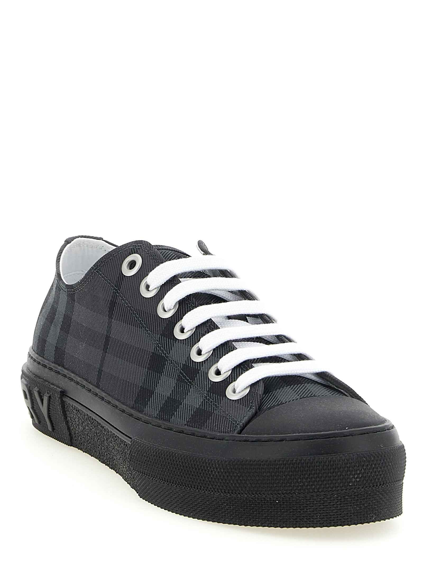 Burberry Gray Polyamide Low Top Sneakers