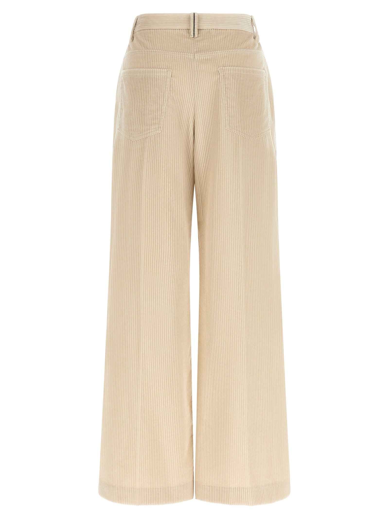 Brunello Cucinelli Beige Cotton Casual Pants