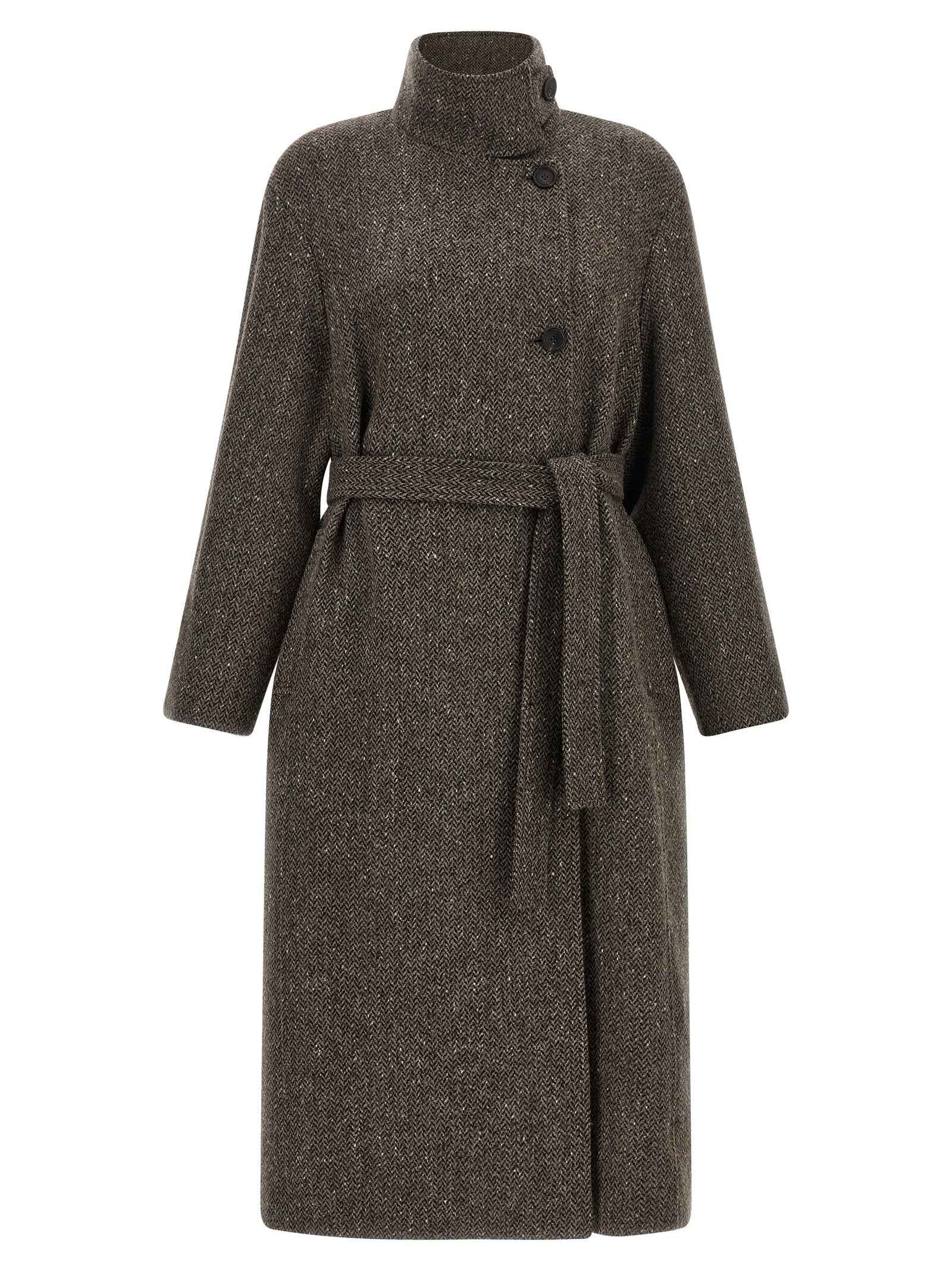Brunello Cucinelli Brown Virgin Wool Coat